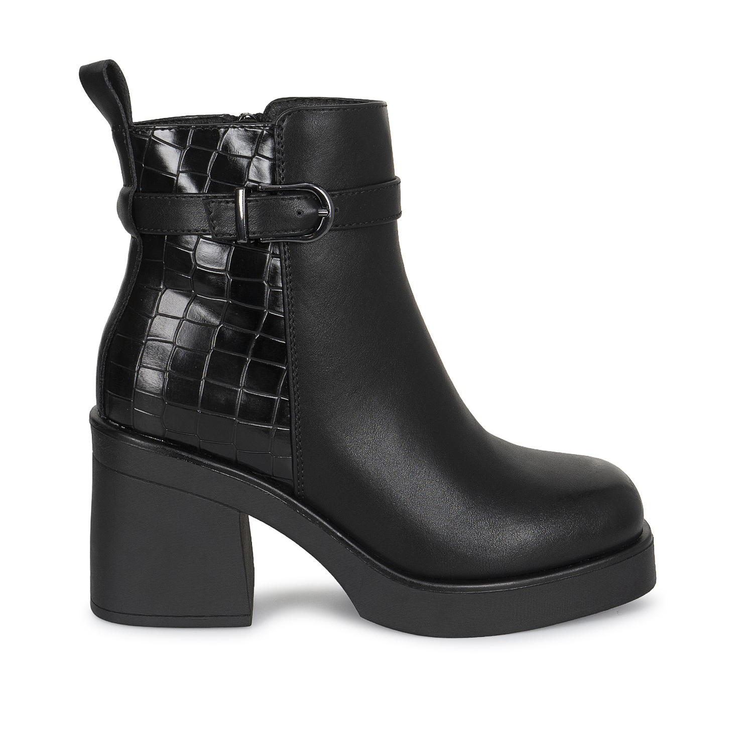 BOTIN JODHPUR CASUAL DAVI-2615 NEGRO SINTETICO ANN D VIAN - 1