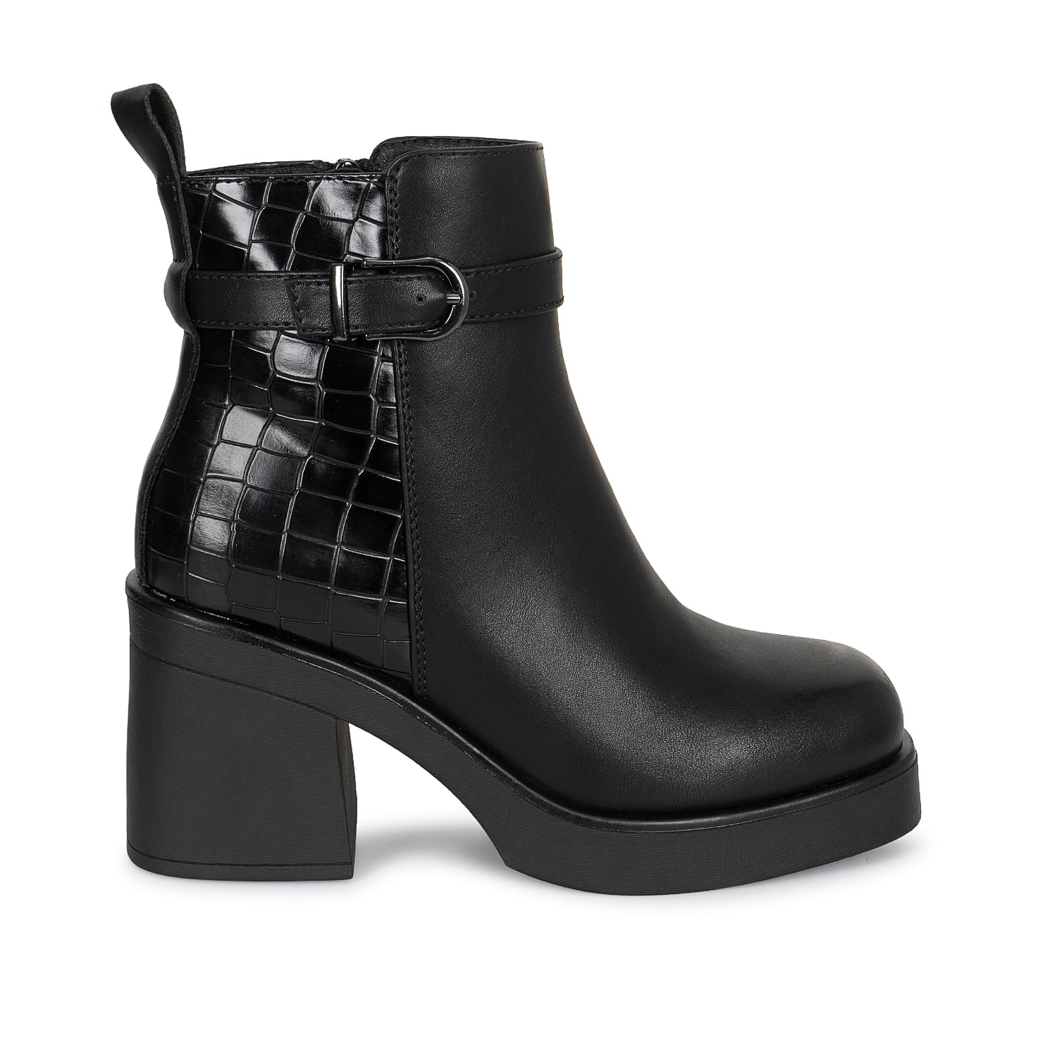BOTIN JODHPUR CASUAL DAVI-2615 NEGRO SINTETICO ANN D VIAN - 1