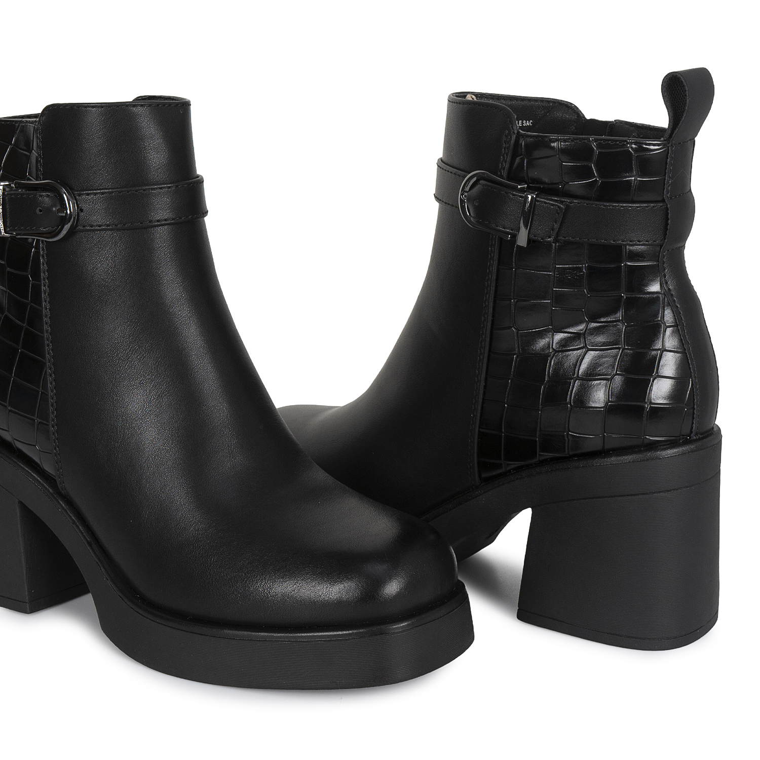 BOTIN JODHPUR CASUAL DAVI-2615 NEGRO SINTETICO ANN D VIAN - 2