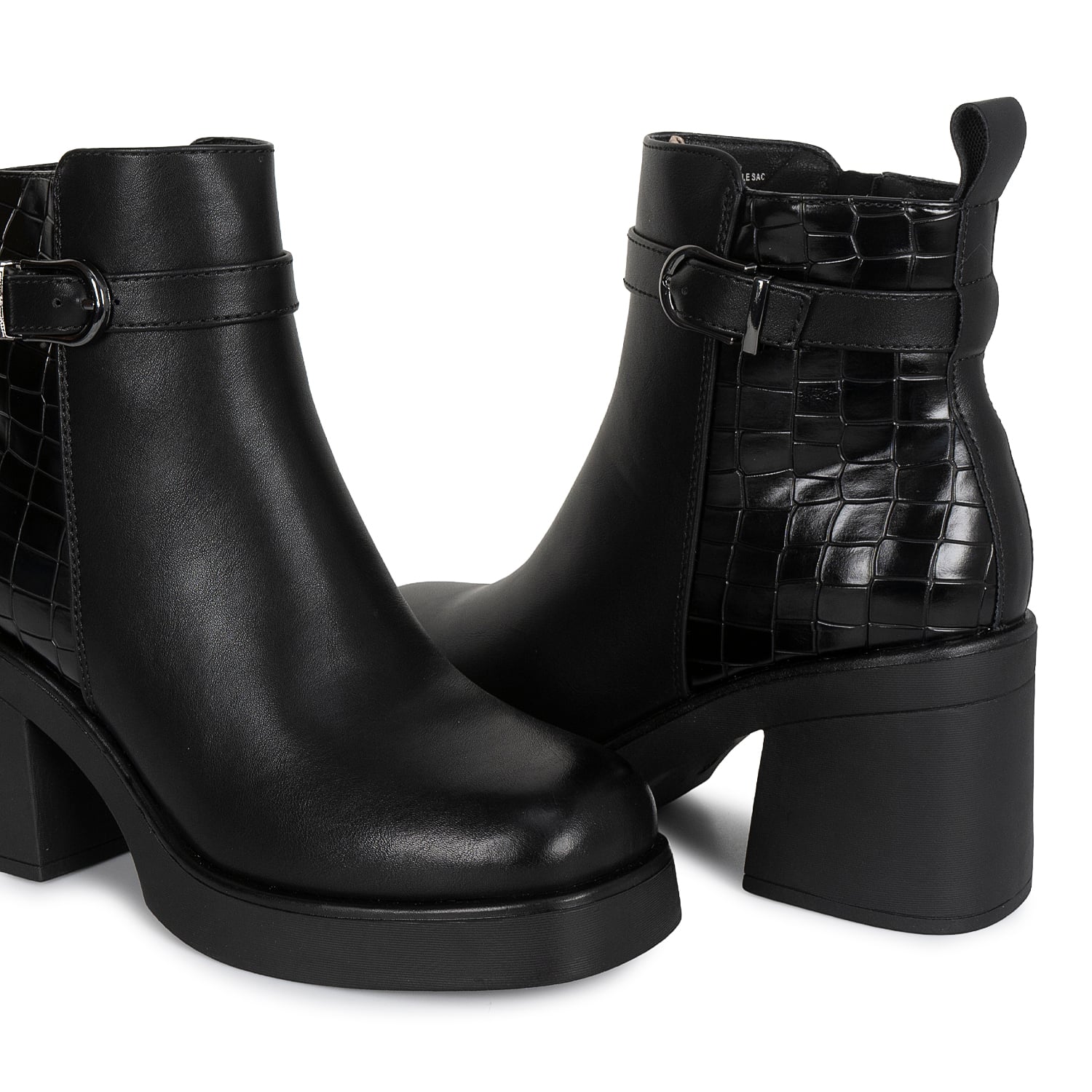 BOTIN JODHPUR CASUAL DAVI-2615 NEGRO SINTETICO ANN D VIAN - 2