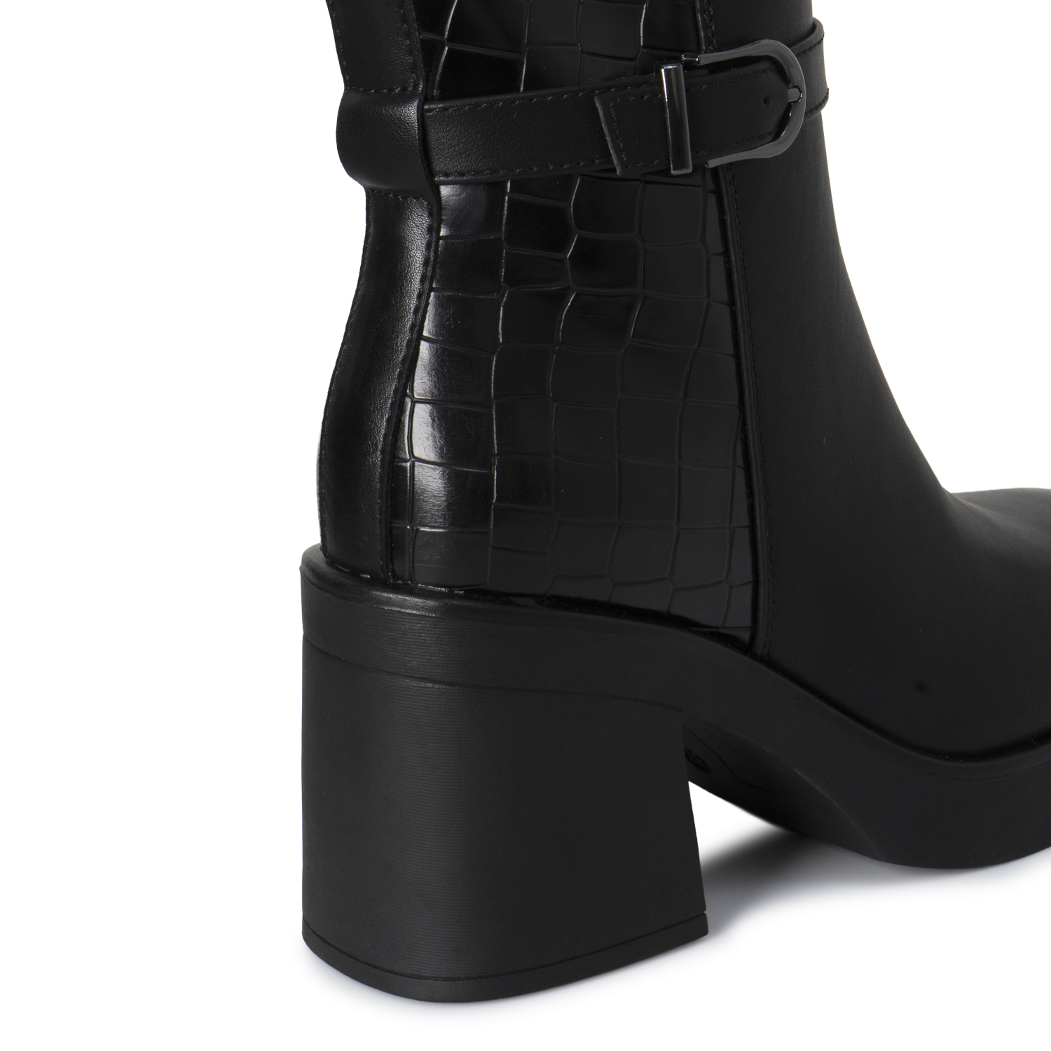 BOTIN JODHPUR CASUAL DAVI-2615 NEGRO SINTETICO ANN D VIAN - 3