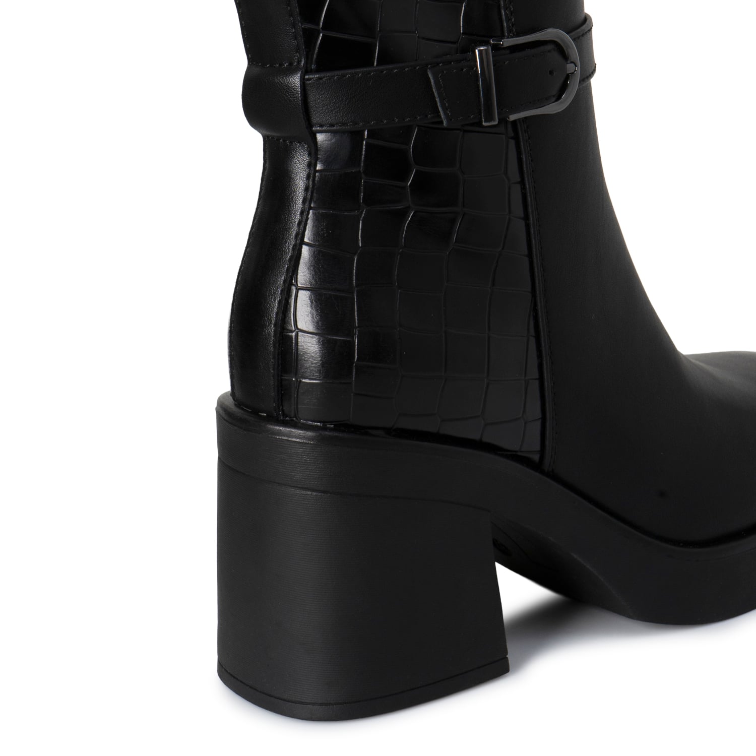 BOTIN JODHPUR CASUAL DAVI-2615 NEGRO SINTETICO ANN D VIAN - 3