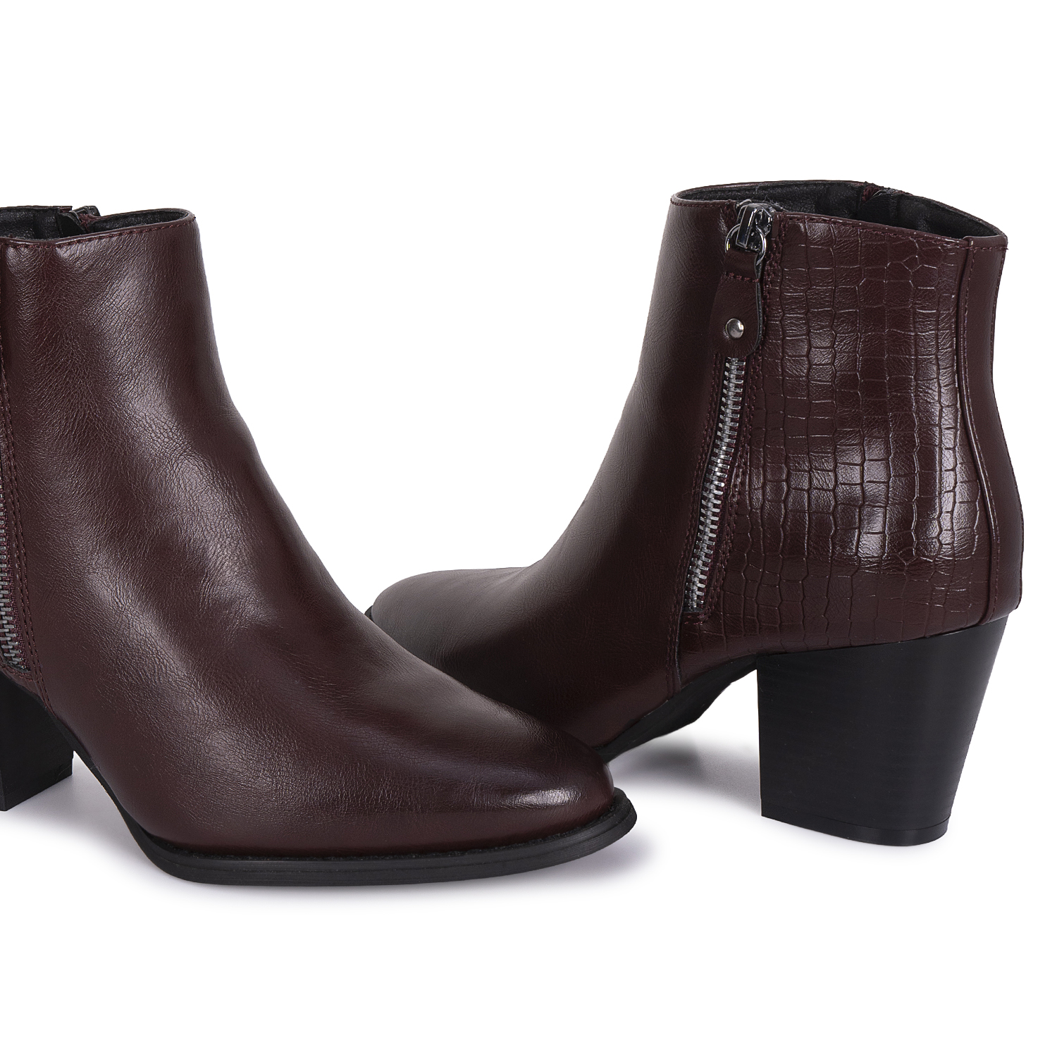 BOTIN JODHPUR CASUAL DAVI-2611 CHERRY SINTETICO ANN D VIAN - 2