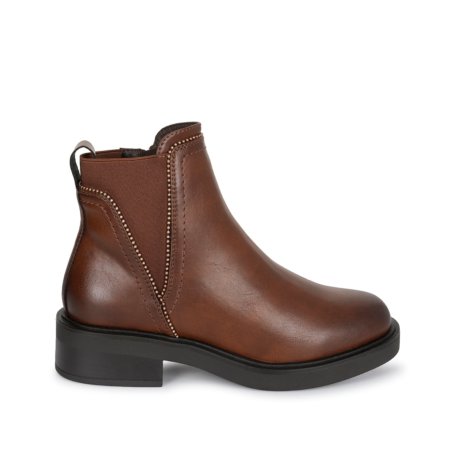 BOTIN CHELSEA CASUAL DAVI-2617 NATURAL SINTETICO ANN D VIAN - 1