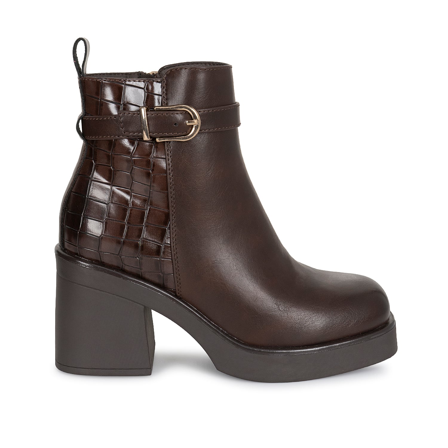 BOTIN JODHPUR CASUAL DAVI-2615 MARRON SINTETICO ANN D VIAN - 1
