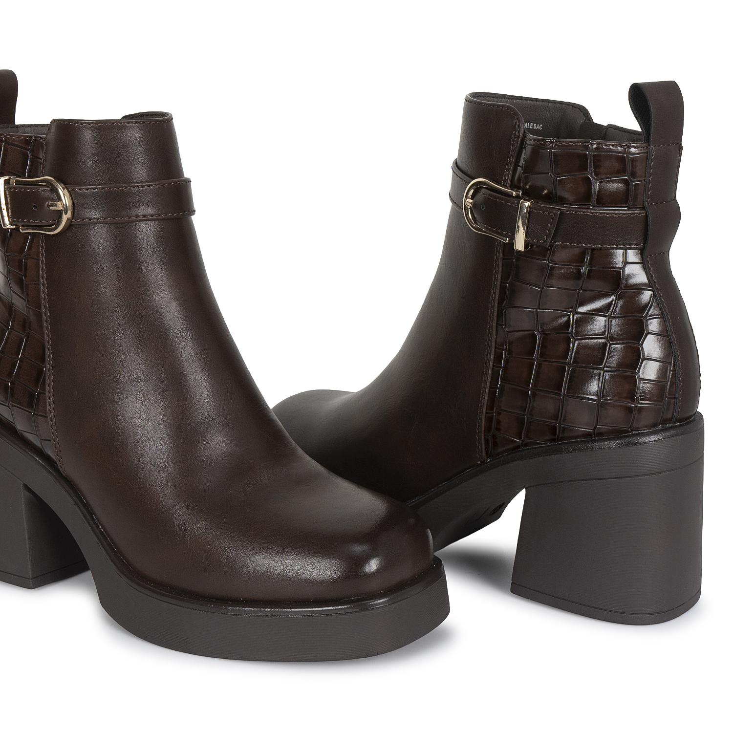 BOTIN JODHPUR CASUAL DAVI-2615 MARRON SINTETICO ANN D VIAN - 2