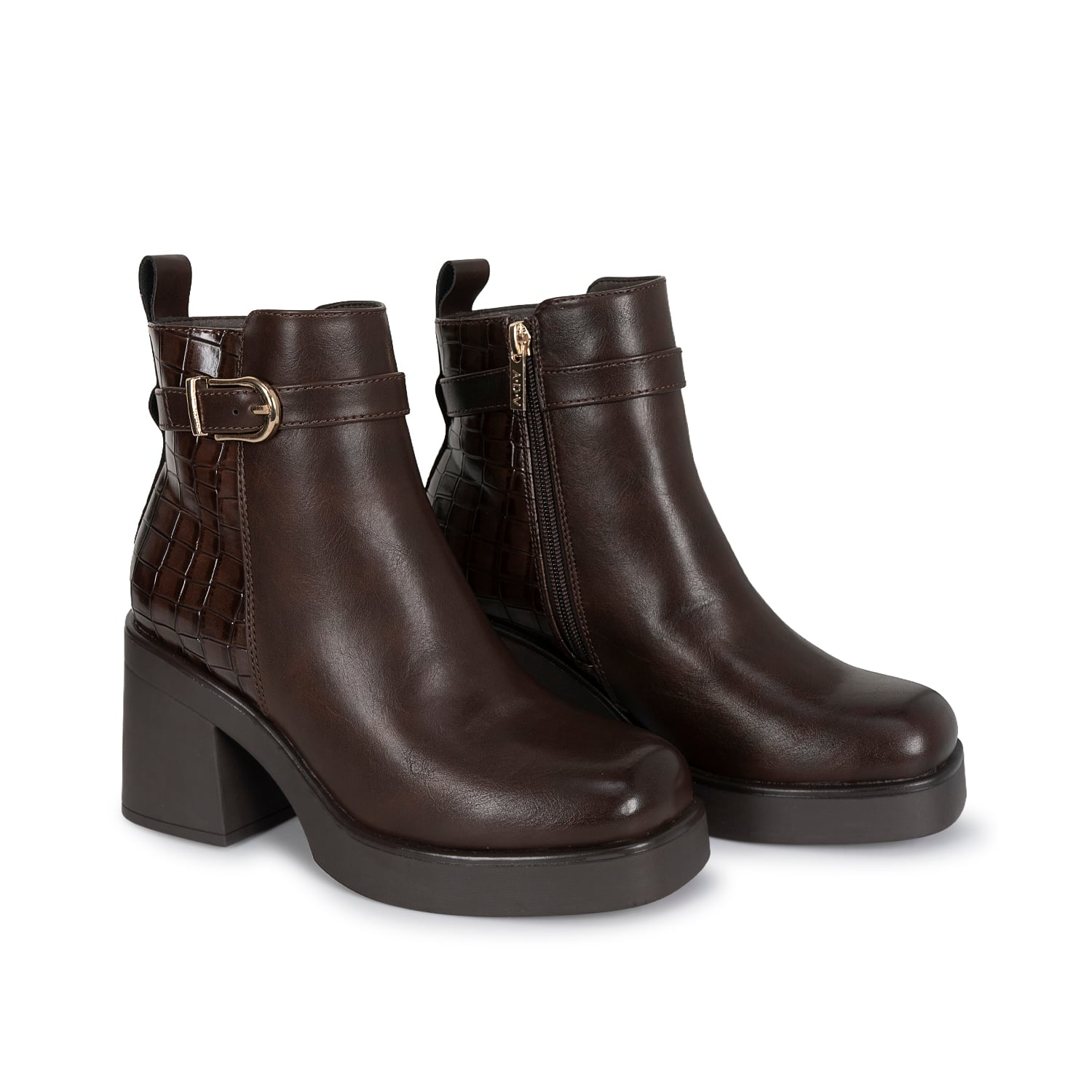 BOTIN JODHPUR CASUAL DAVI-2615 MARRON SINTETICO ANN D VIAN - 4