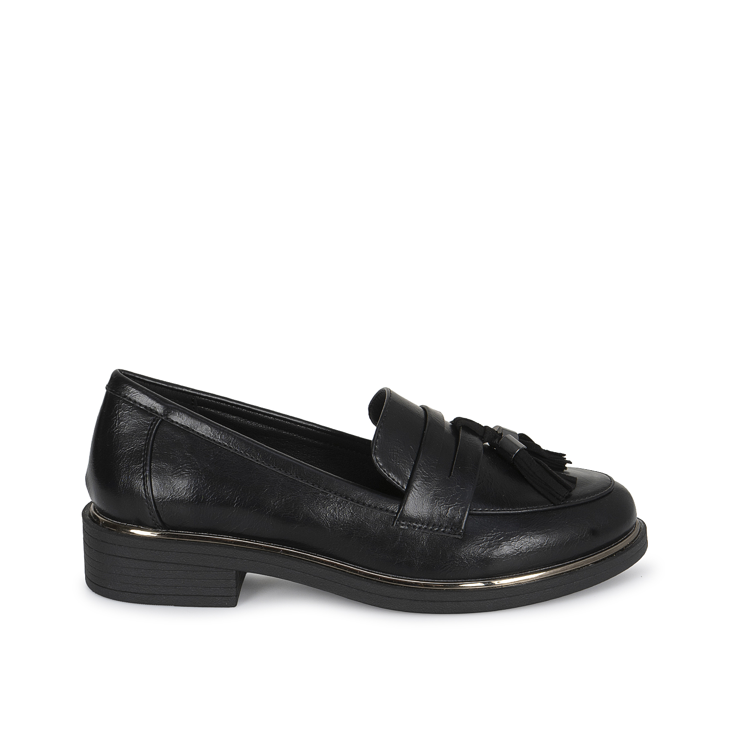 ZAPATO MOCASÍN CASUAL ELI-2610 NEGRO SINTETICO ANN D VIAN - 1
