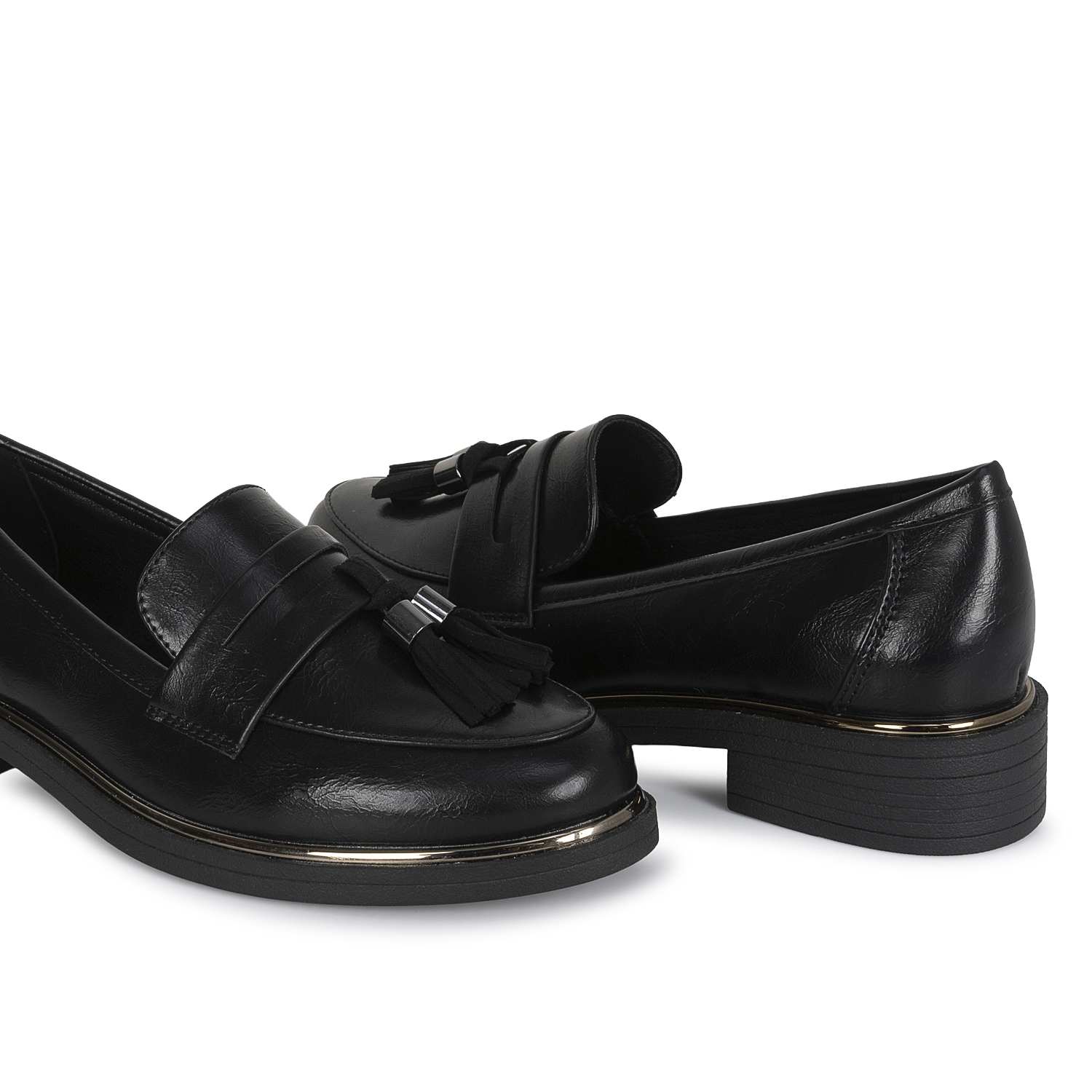 ZAPATO MOCASÍN CASUAL ELI-2610 NEGRO SINTETICO ANN D VIAN - 2