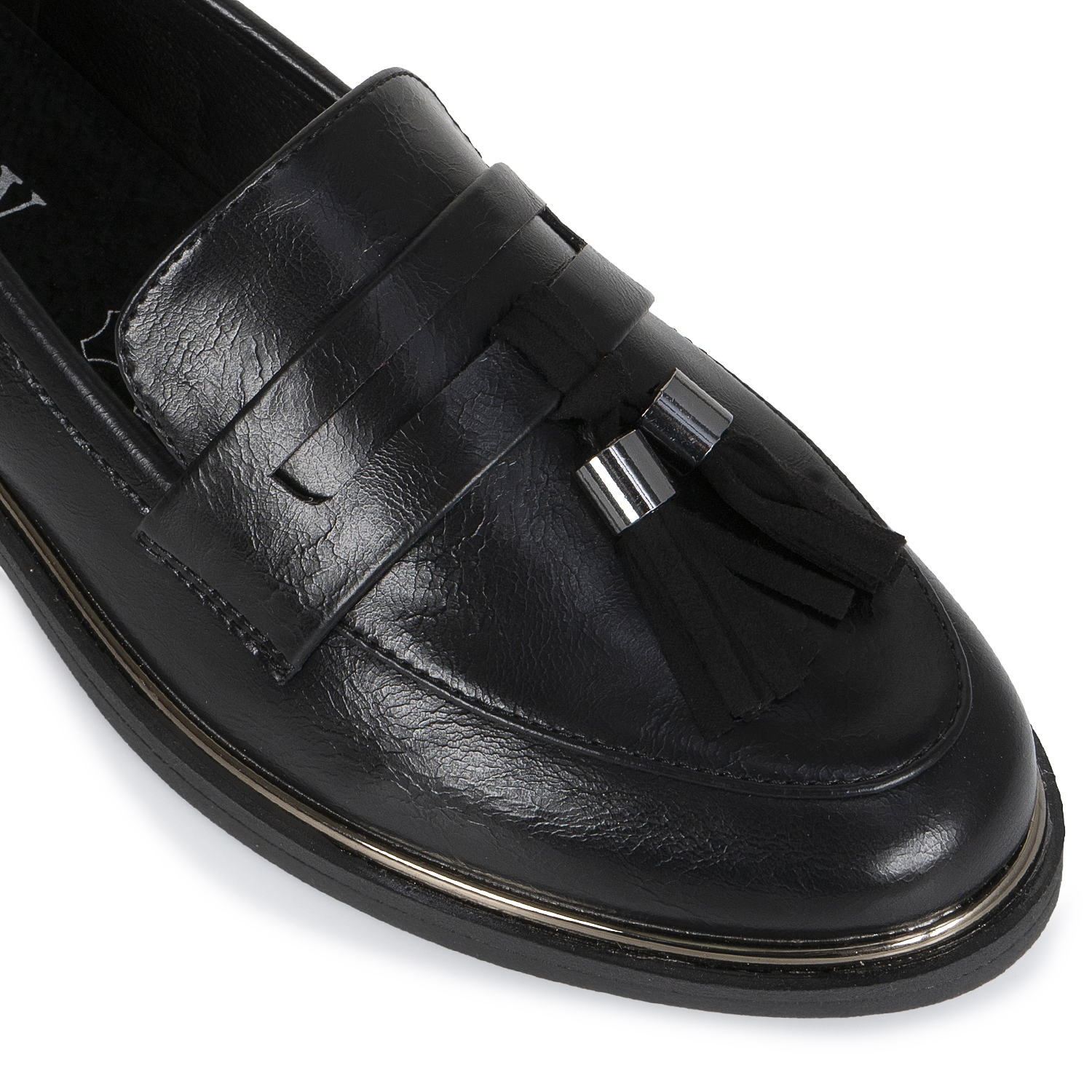 ZAPATO MOCASÍN CASUAL ELI-2610 NEGRO SINTETICO ANN D VIAN - 3