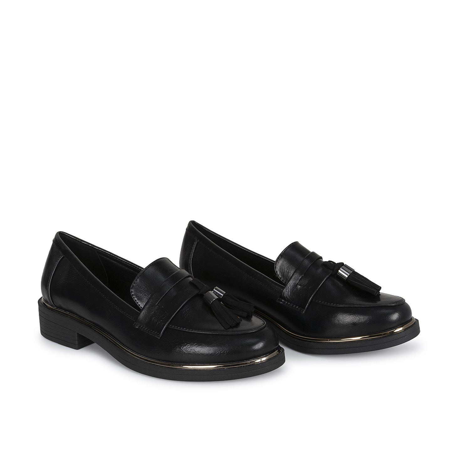 ZAPATO MOCASÍN CASUAL ELI-2610 NEGRO SINTETICO ANN D VIAN - 4