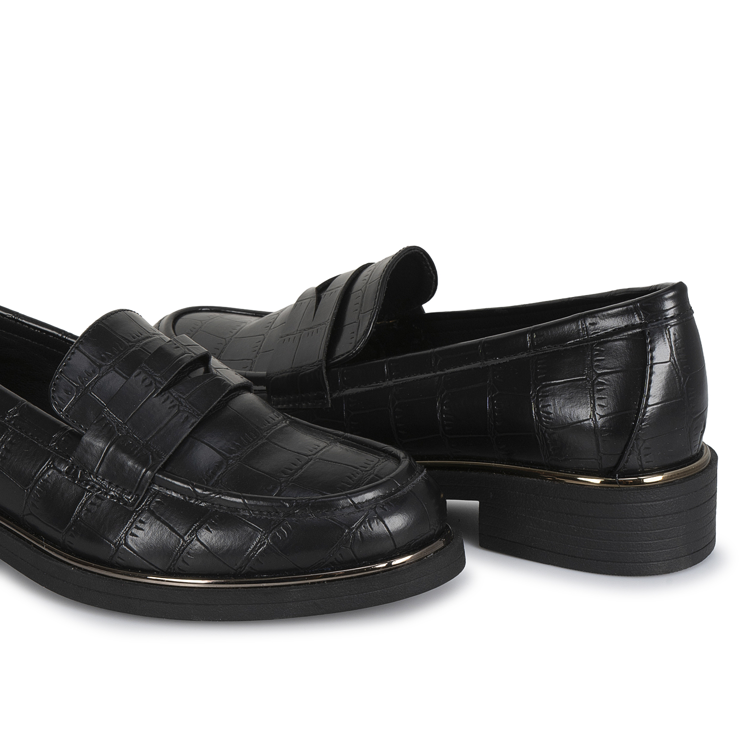 ZAPATO MOCASÍN CASUAL ELI-2611 NEGRO SINTETICO ANN D VIAN - 2