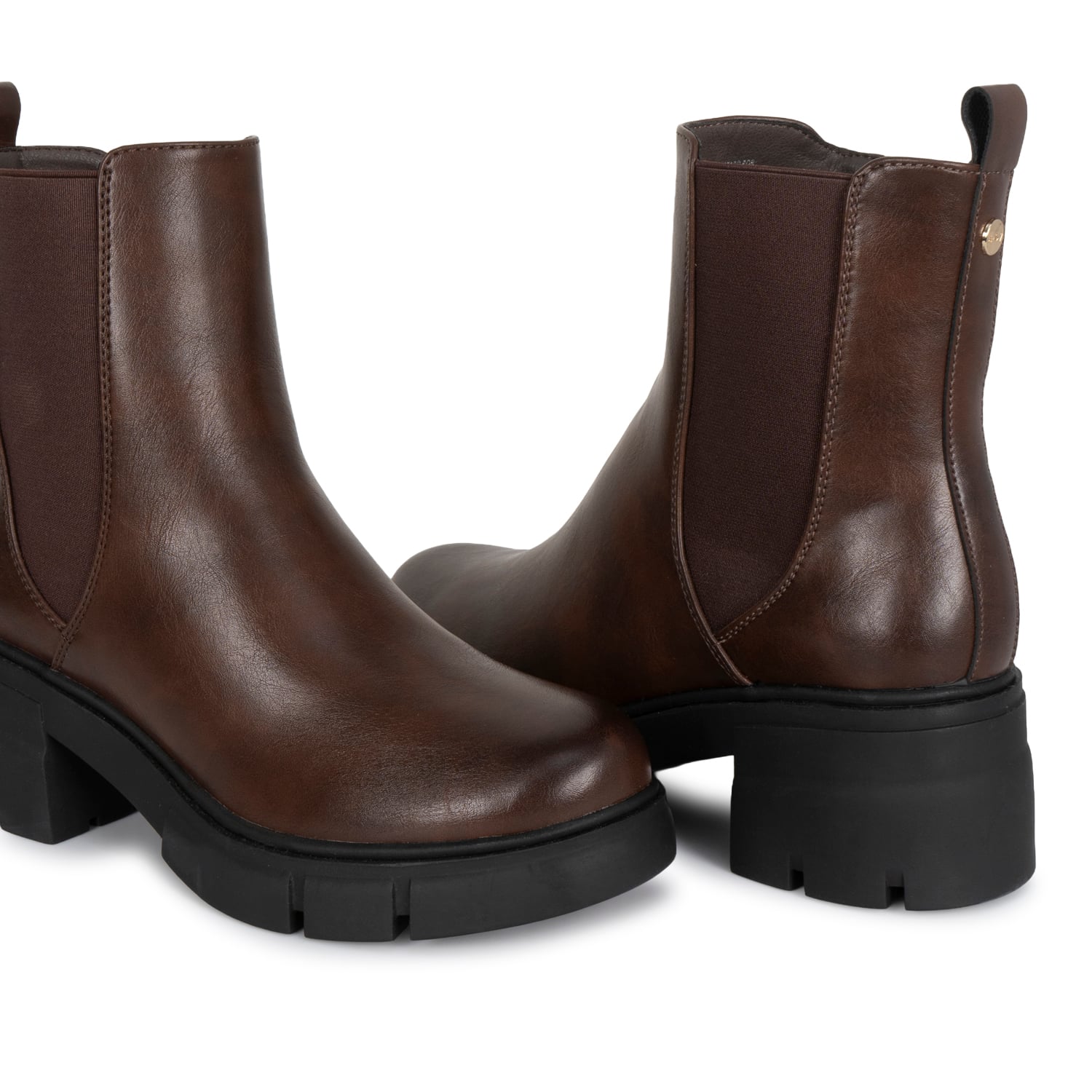 BOTIN CHELSEA CASUAL DAVI-2616 CAFE SINTETICO ANN D VIAN - 2