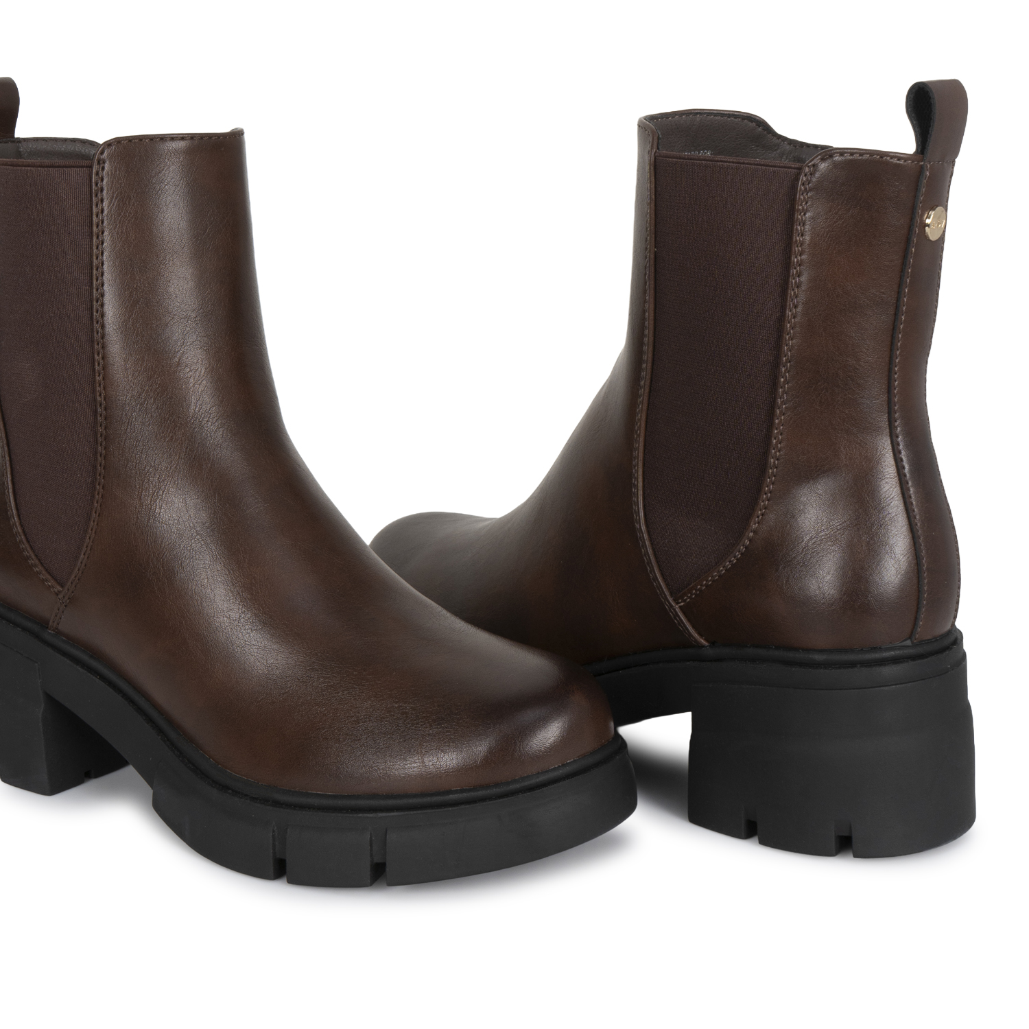 BOTIN CHELSEA CASUAL DAVI-2616 CAFE SINTETICO ANN D VIAN - 2