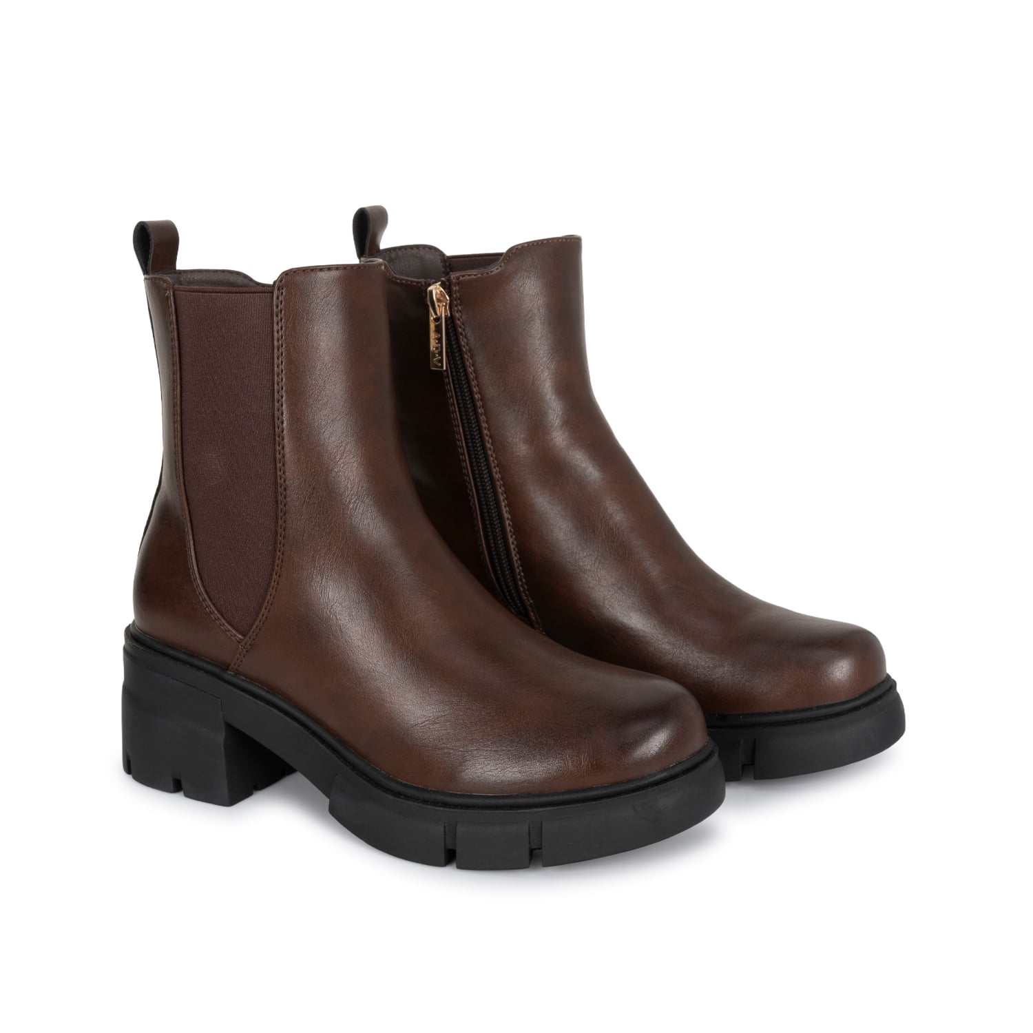 BOTIN CHELSEA CASUAL DAVI-2616 CAFE SINTETICO ANN D VIAN - 4