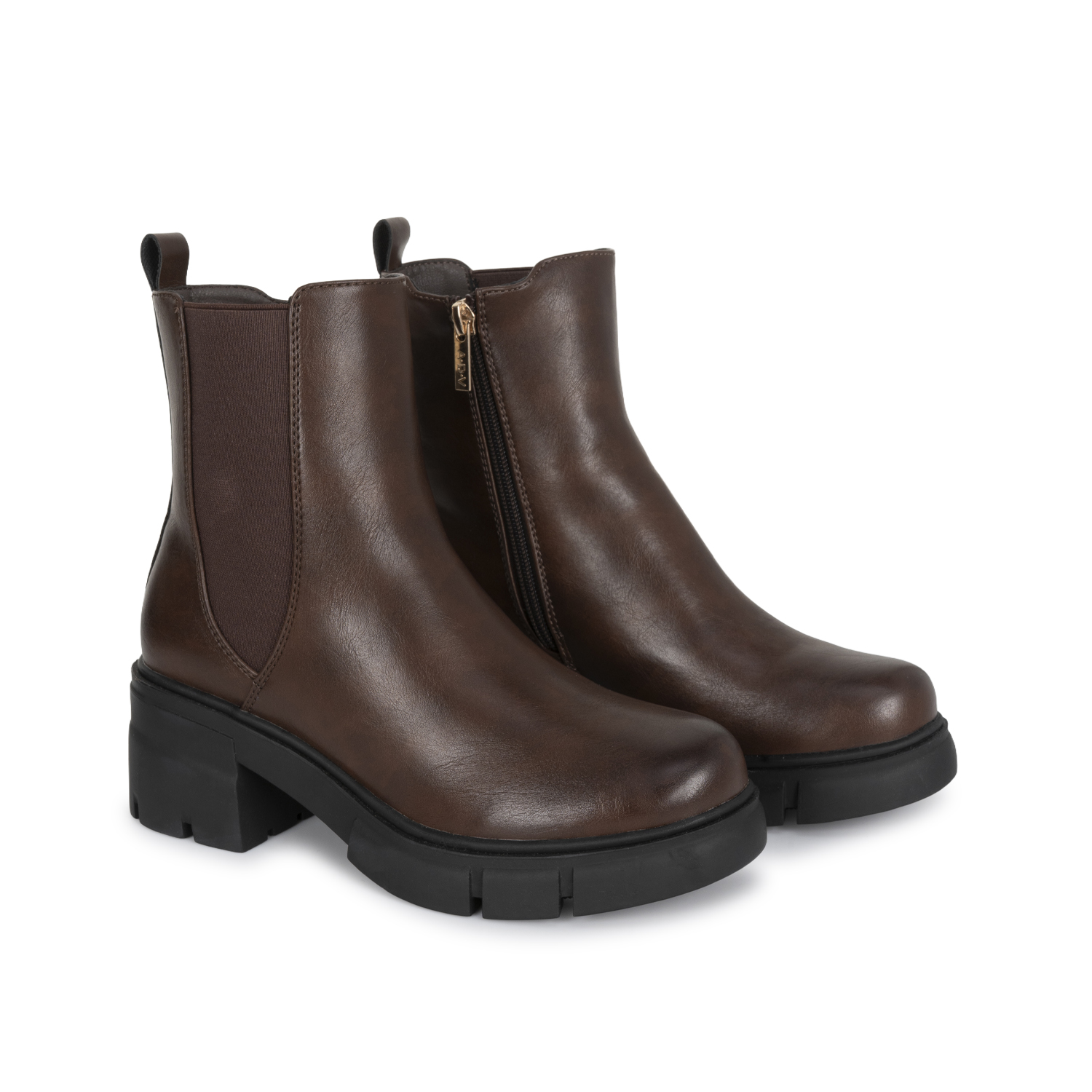 BOTIN CHELSEA CASUAL DAVI-2616 CAFE SINTETICO ANN D VIAN - 4