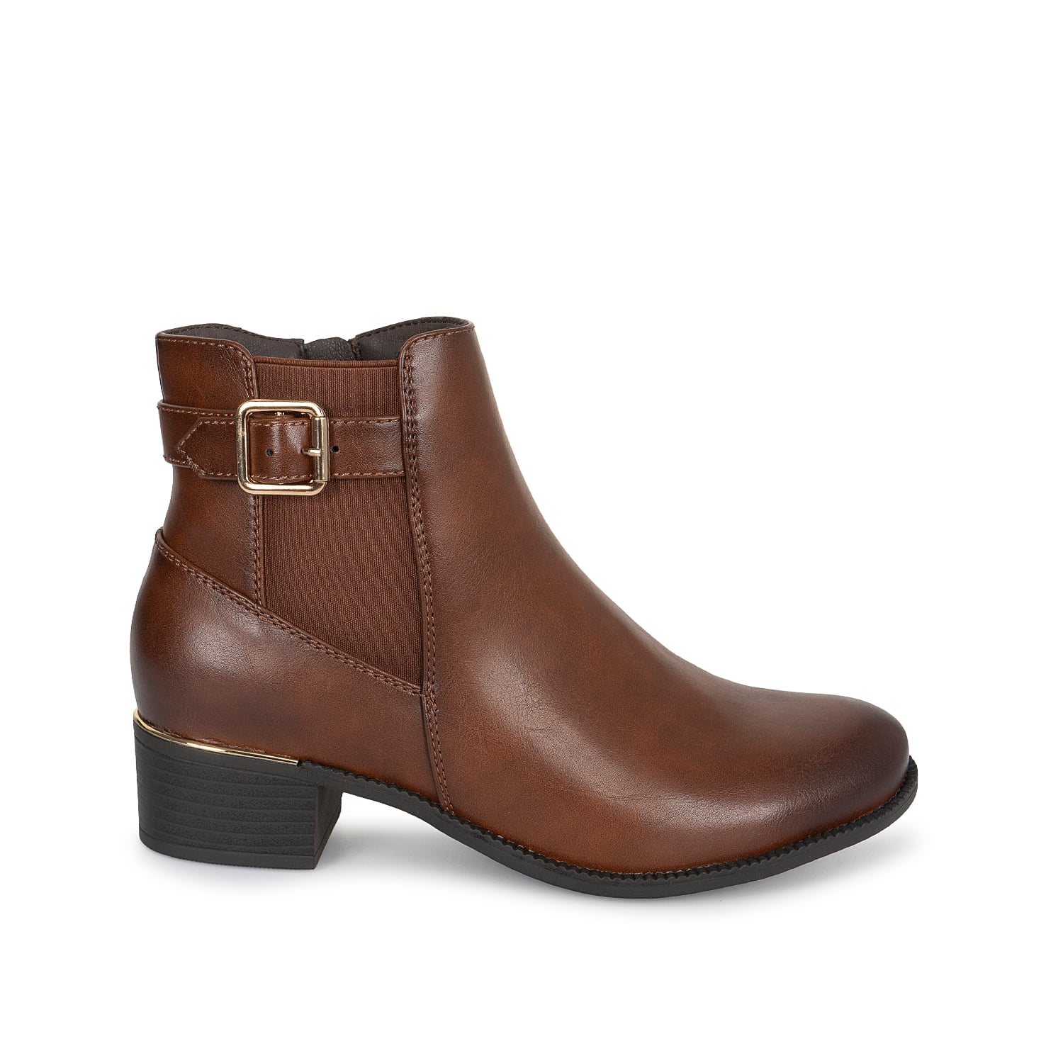 BOTIN CHELSEA CASUAL DAVI-2619 CHOCOLATE SINTETICO ANN D VIAN - 1
