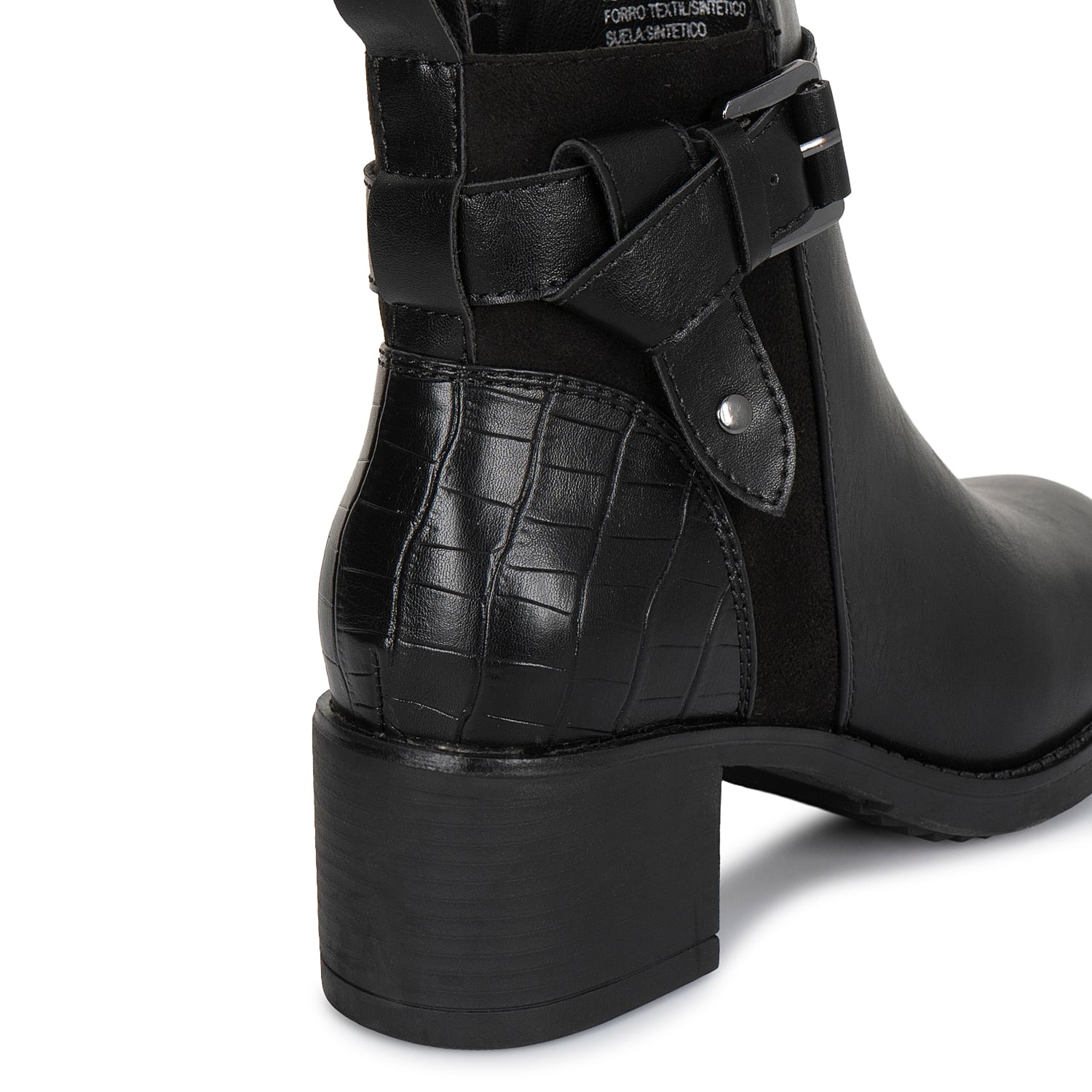 BOTIN JODHPUR CASUAL DAVI-2618 NEGRO SINTETICO ANN D VIAN - 3
