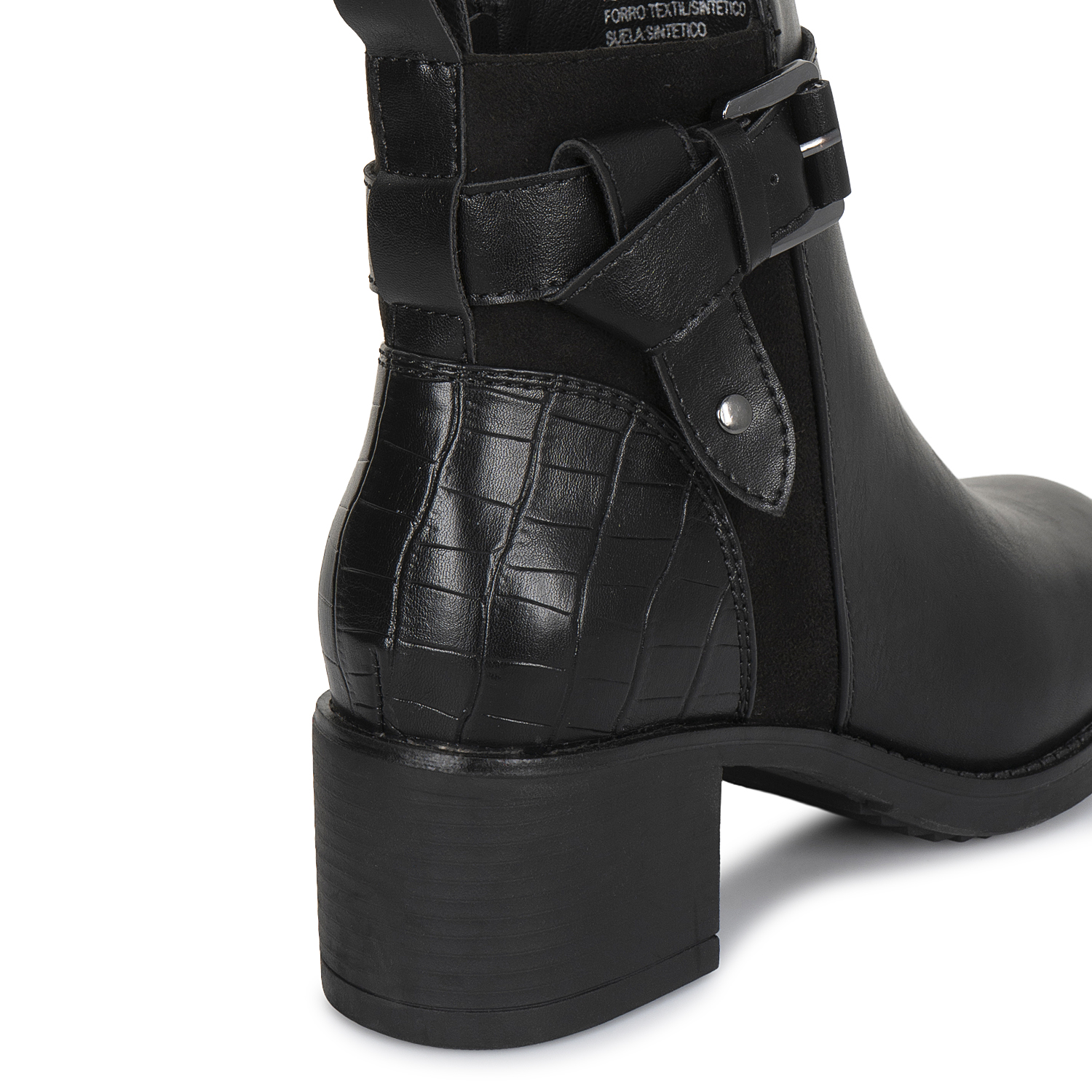 BOTIN JODHPUR CASUAL DAVI-2618 NEGRO SINTETICO ANN D VIAN - 3