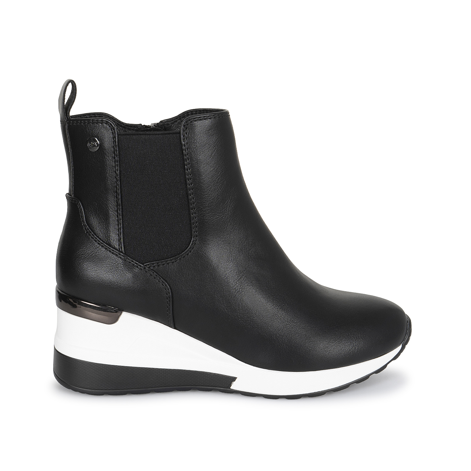BOTIN CHELSEA CASUAL DAVI-2620 NEGRO SINTETICO ANN D VIAN - 1