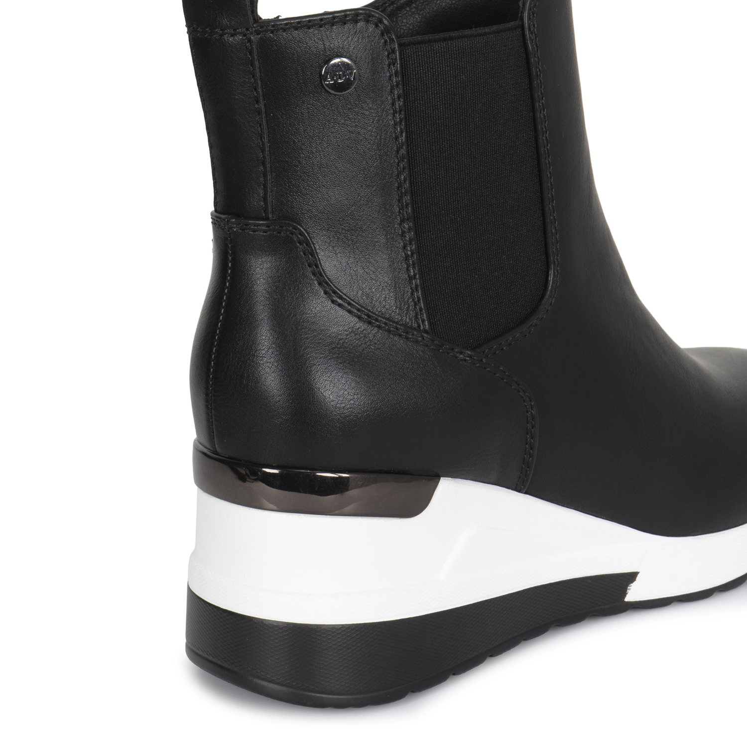 BOTIN CHELSEA CASUAL DAVI-2620 NEGRO SINTETICO ANN D VIAN - 3