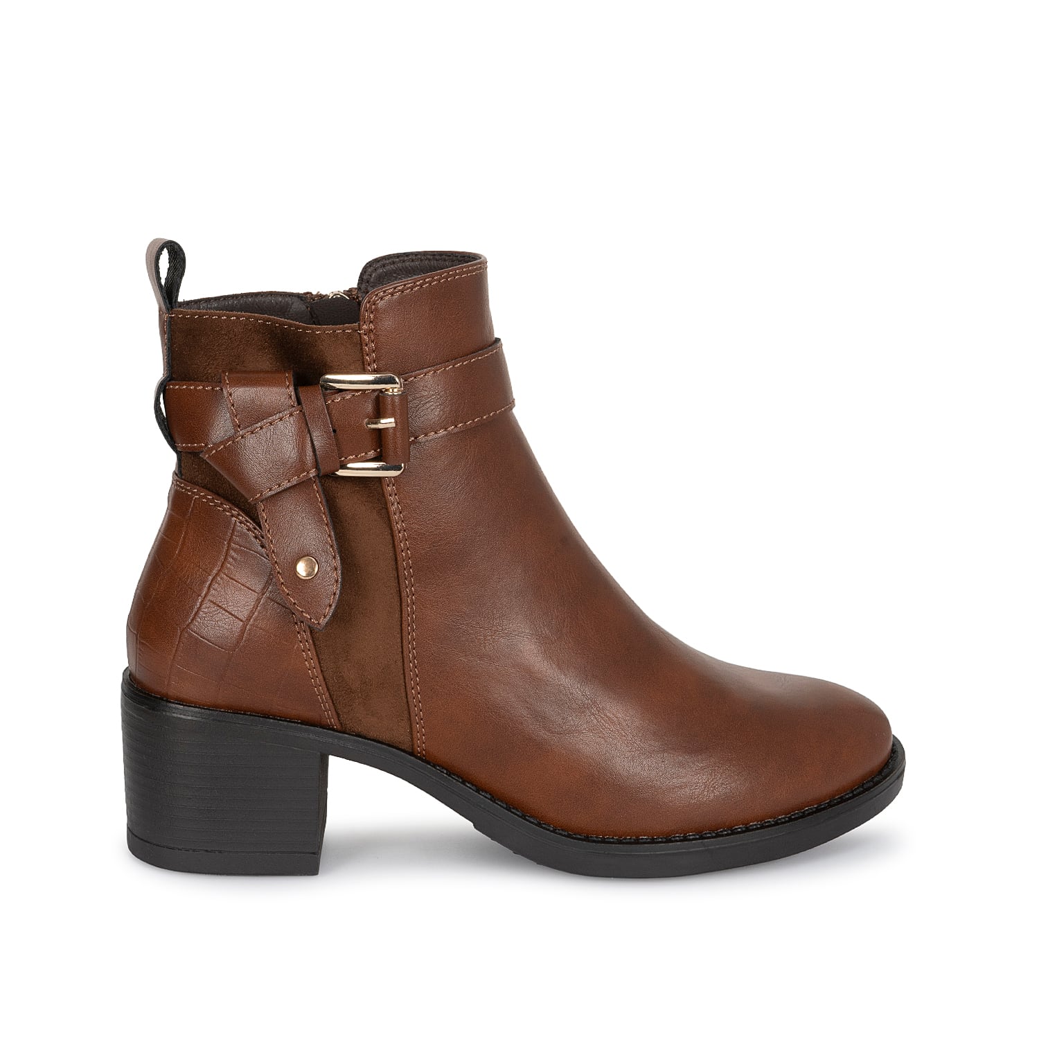 BOTIN JODHPUR CASUAL DAVI-2618 NATURAL SINTETICO ANN D VIAN - 1