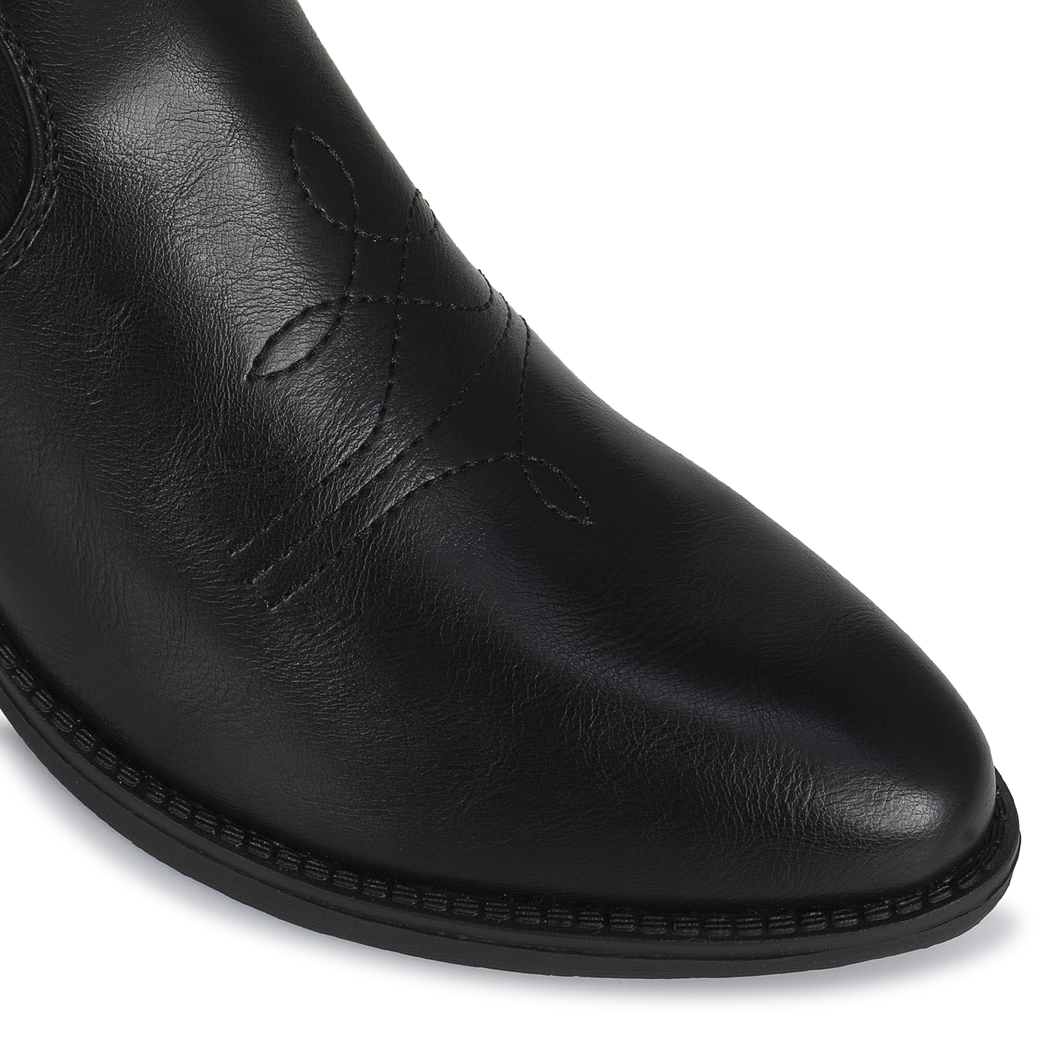 BOTIN TEXANA CASUAL DAVI-2614 NEGRO SINTETICO ANN D VIAN - 3