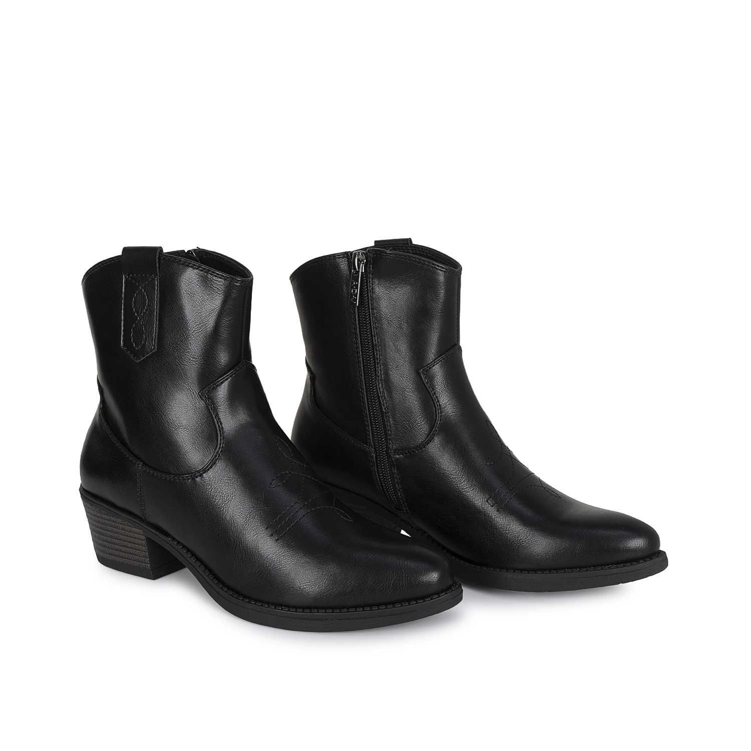 BOTIN TEXANA CASUAL DAVI-2614 NEGRO SINTETICO ANN D VIAN - 4