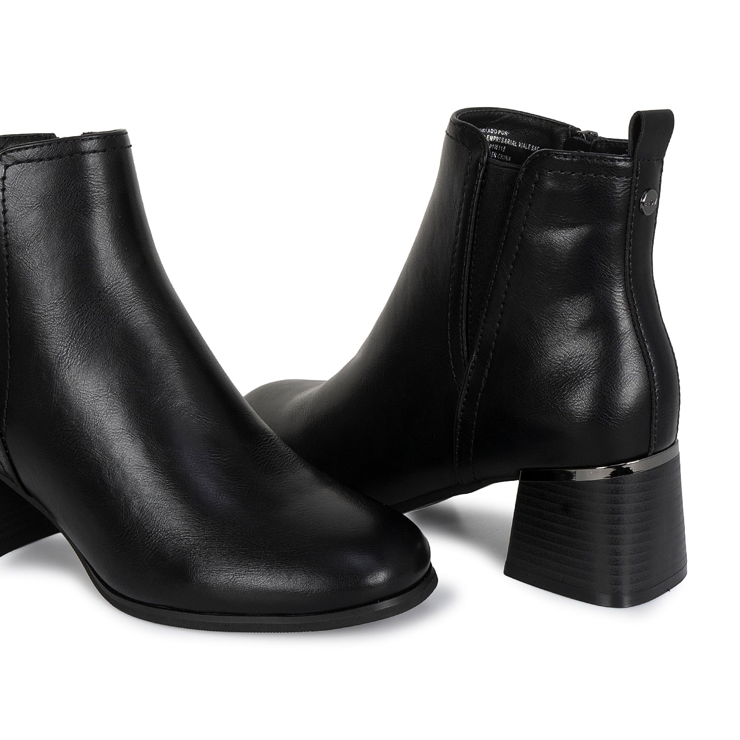 BOTIN JODHPUR CASUAL DAVI-2607 NEGRO SINTETICO ANN D VIAN - 2