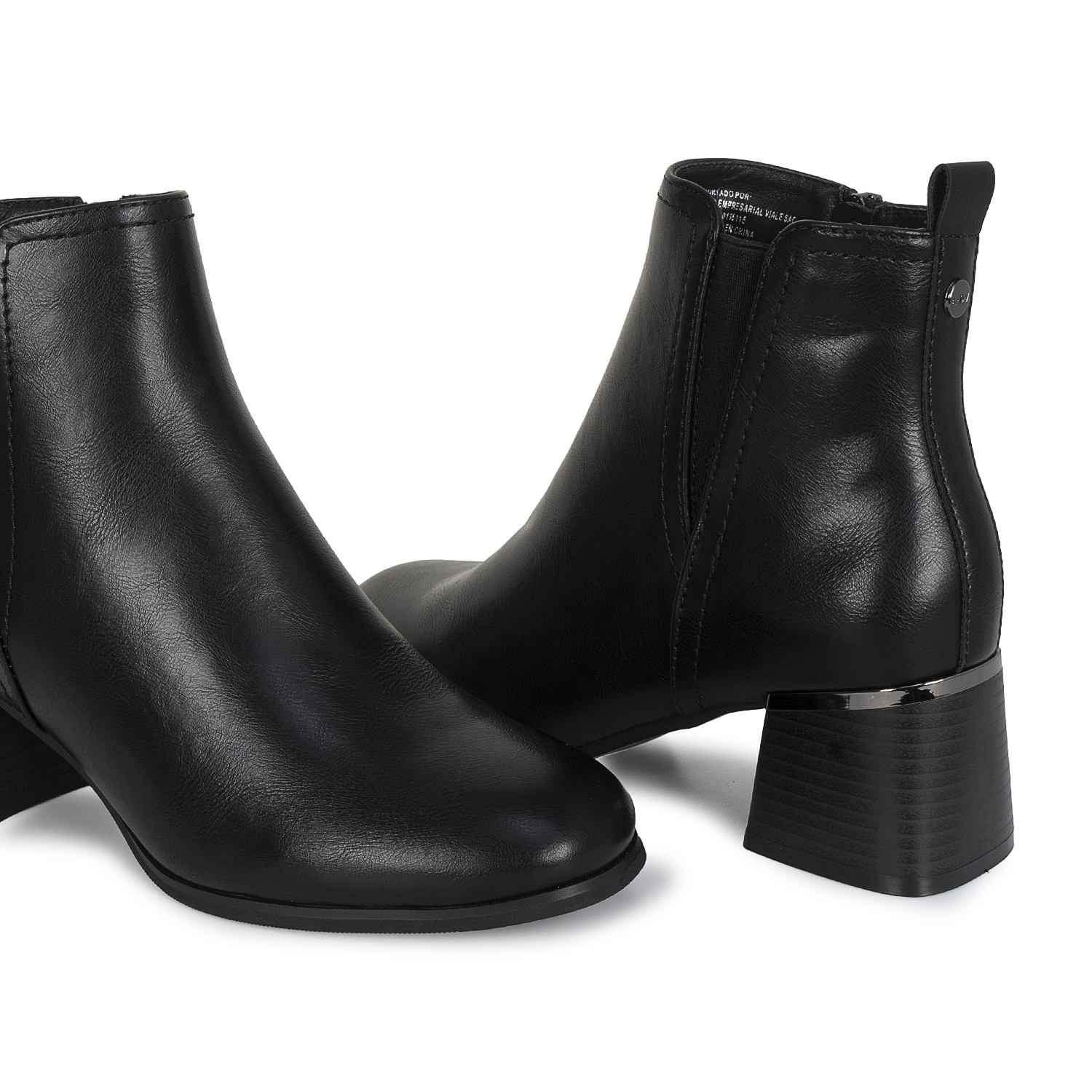 BOTIN JODHPUR CASUAL DAVI-2607 NEGRO SINTETICO ANN D VIAN - 2