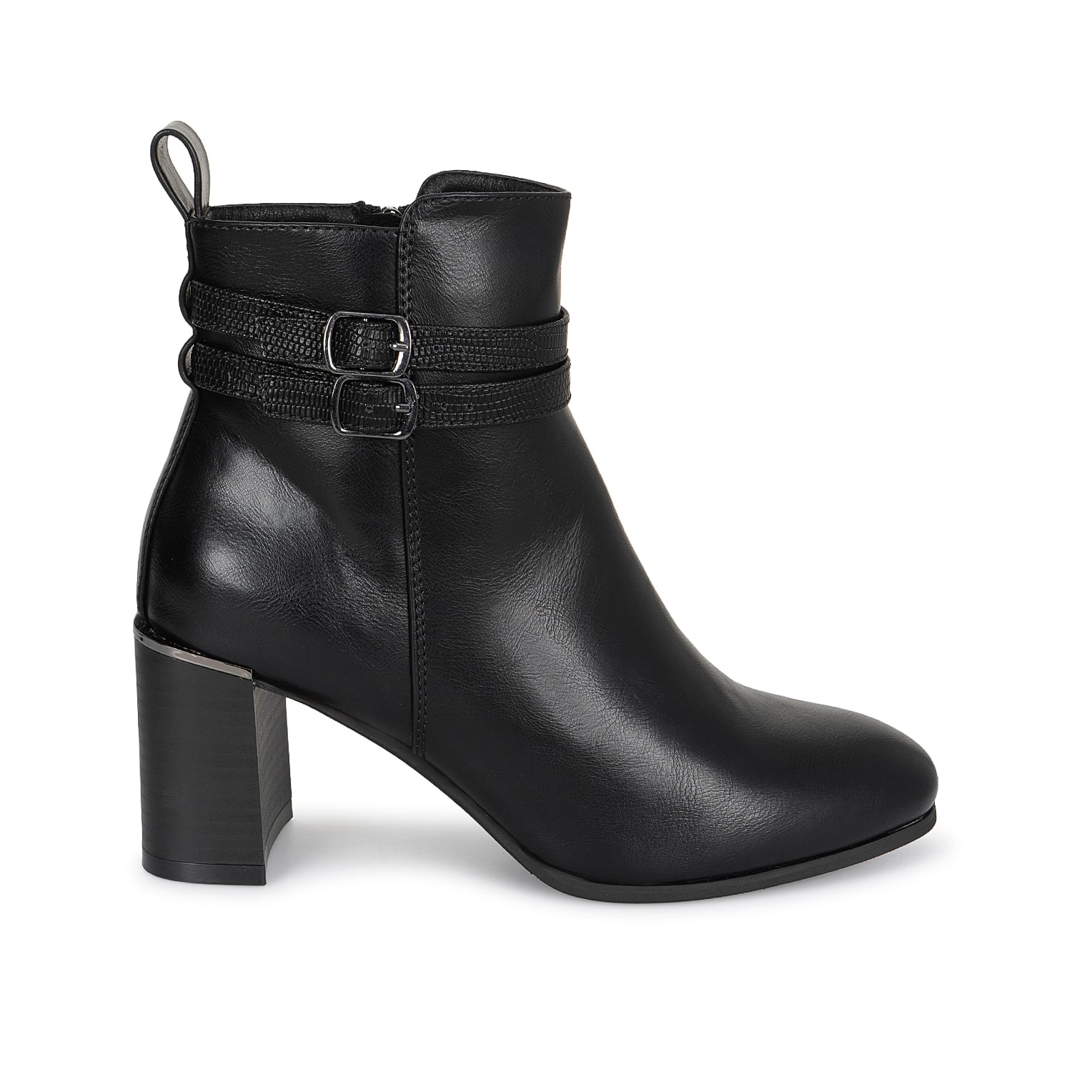 BOTIN JODHPUR CASUAL DAVI-2609 NEGRO SINTETICO ANN D VIAN - 1