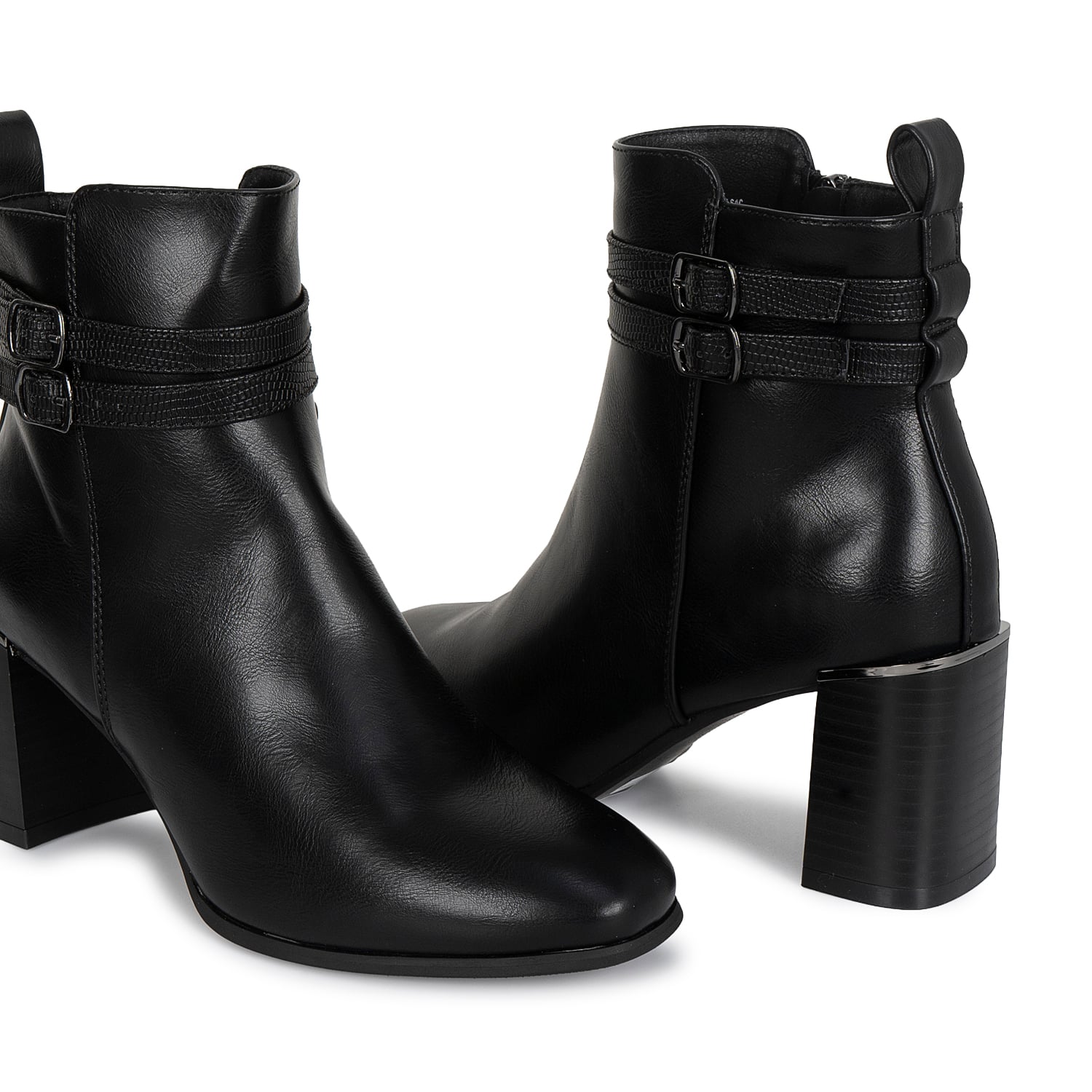 BOTIN JODHPUR CASUAL DAVI-2609 NEGRO SINTETICO ANN D VIAN - 2