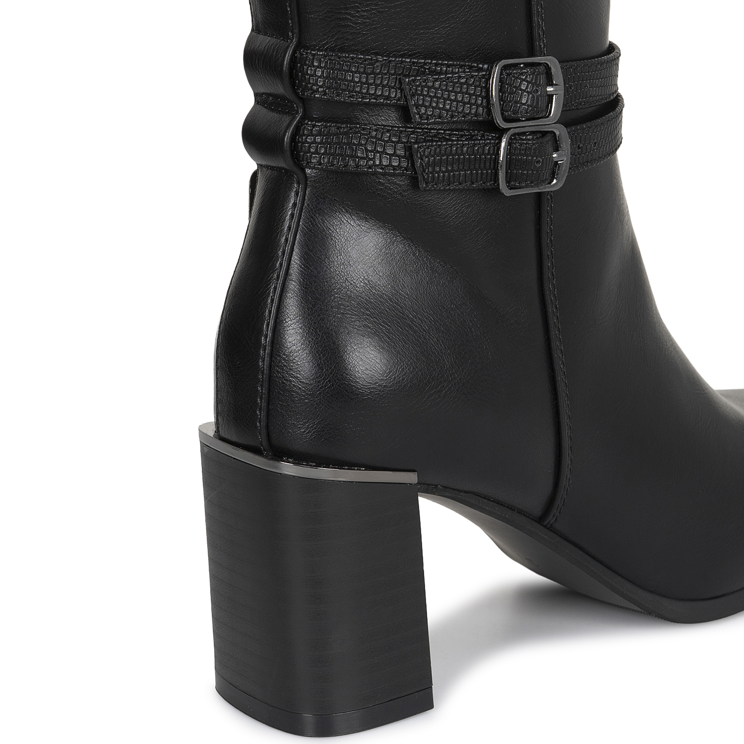 BOTIN JODHPUR CASUAL DAVI-2609 NEGRO SINTETICO ANN D VIAN - 3