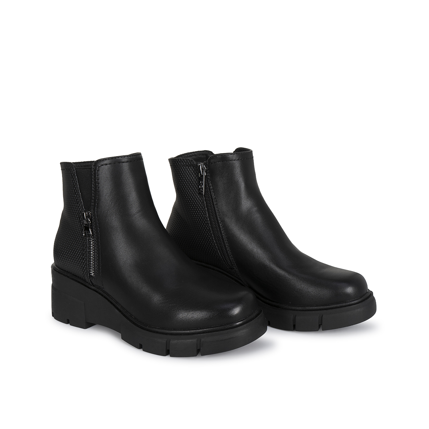 BOTIN CHELSEA CASUAL DAVI-2621 NEGRO SINTETICO ANN D VIAN - 1