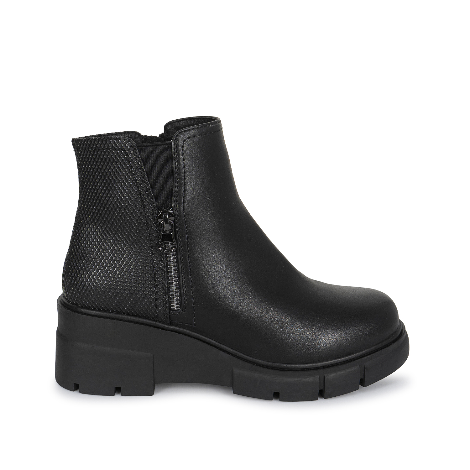 BOTIN CHELSEA CASUAL DAVI-2621 NEGRO SINTETICO ANN D VIAN - 2