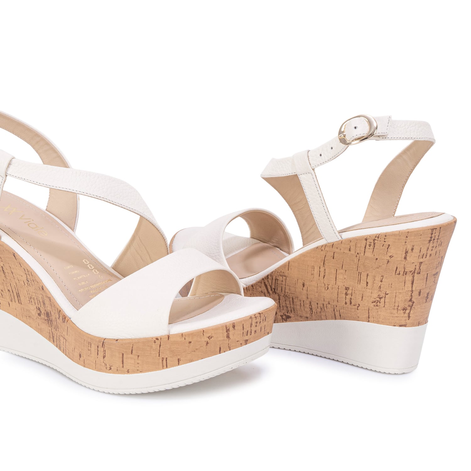 SANDALIA STRAP CASUAL SOFI-2709 HUESO VIALE CUERO - 2