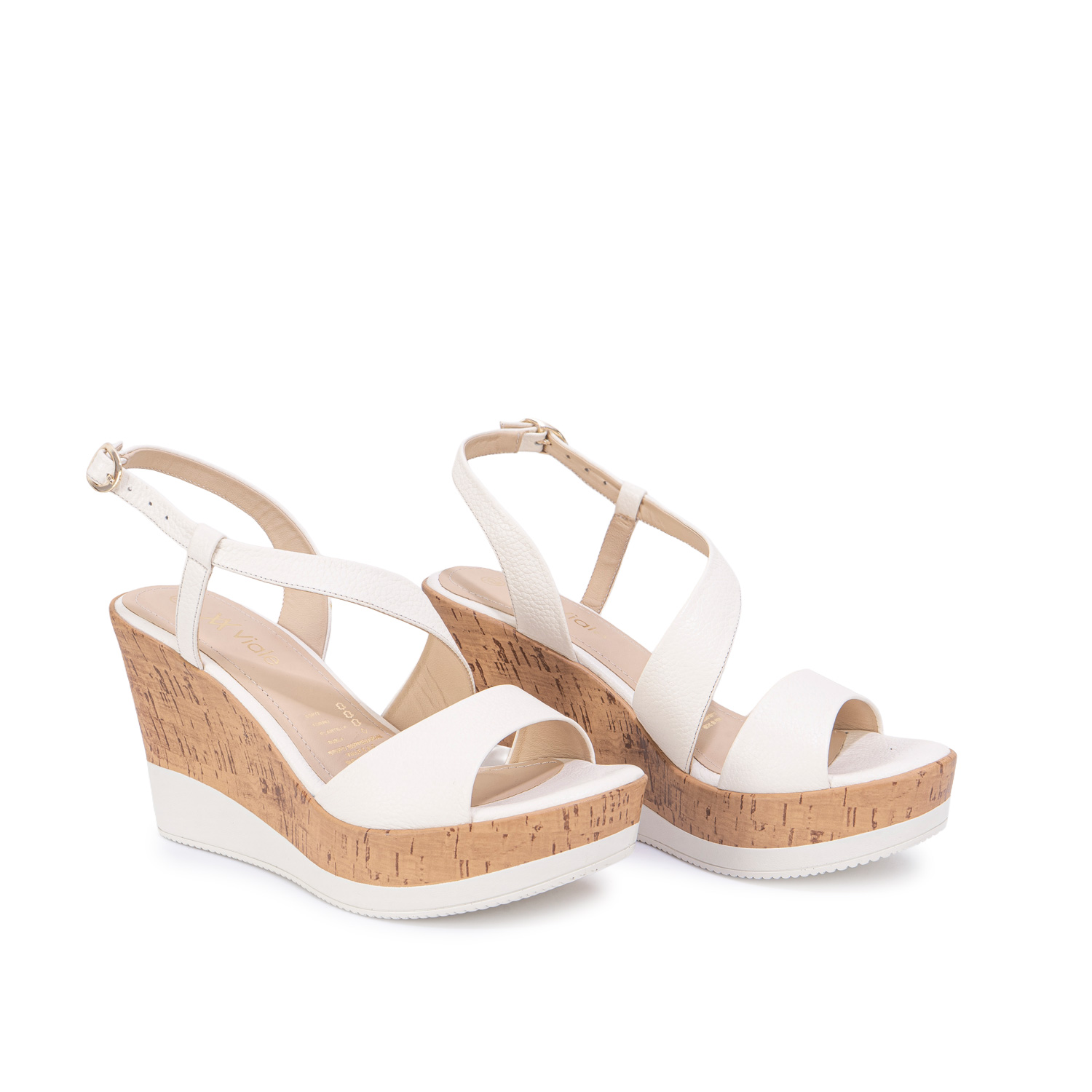 SANDALIA STRAP CASUAL SOFI-2709 HUESO VIALE CUERO - 4