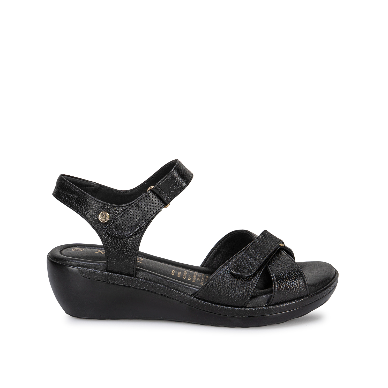 SANDALIA D'ORSAY CASUAL WIL-2701 NEGRO VIALE CUERO - 1