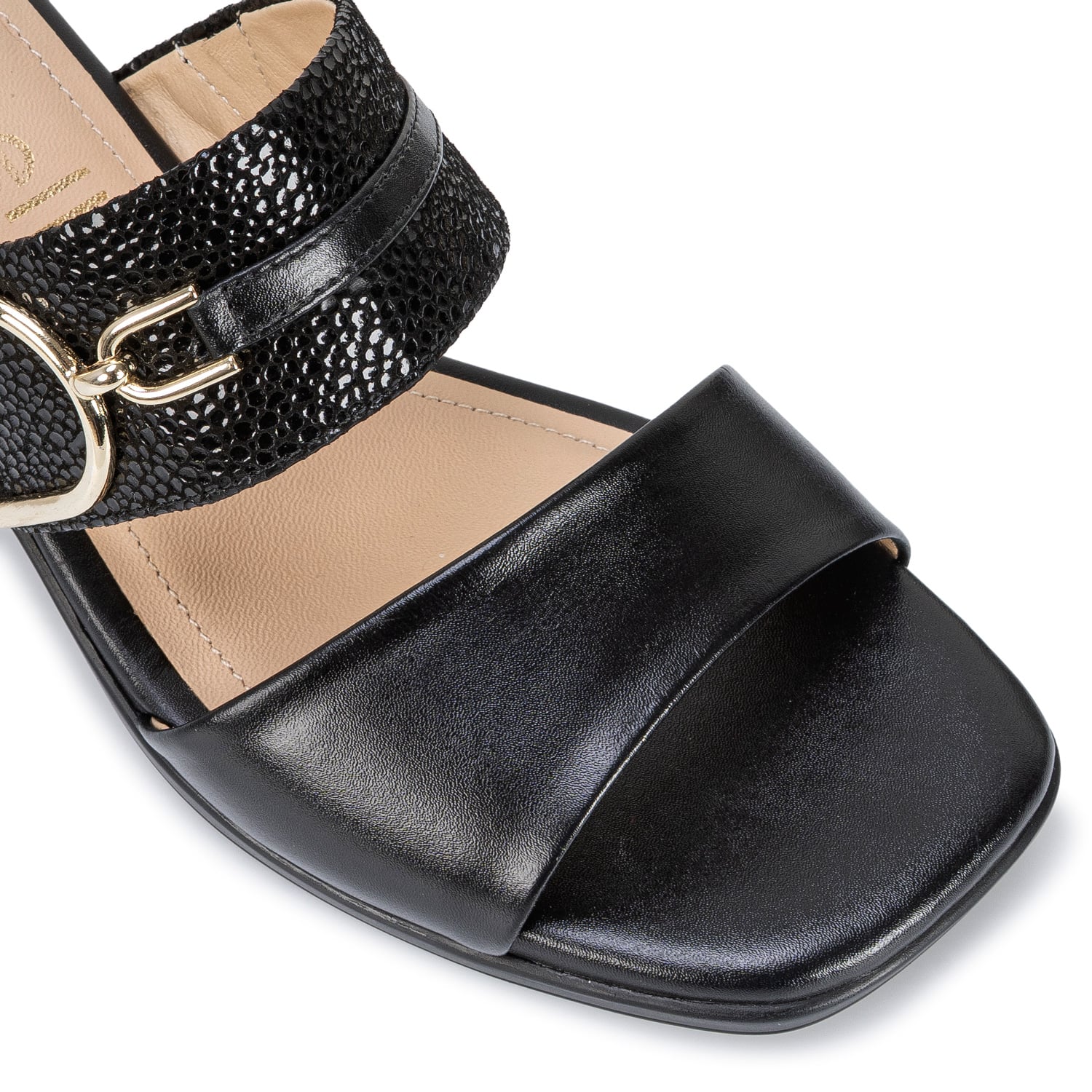 SANDALIA STRAP CASUAL LINDA-2707 NEGRO VIALE CUERO - 3