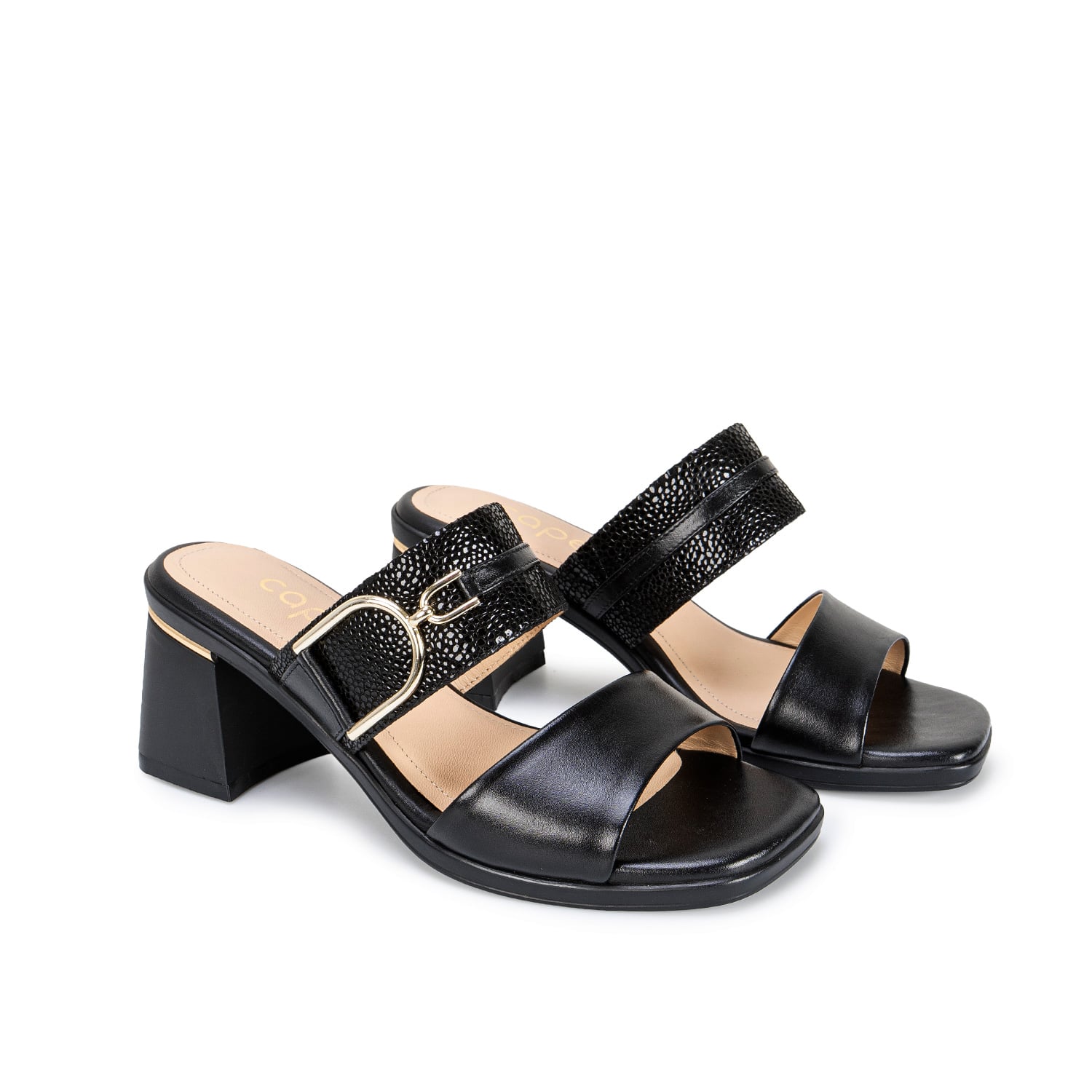 SANDALIA STRAP CASUAL LINDA-2707 NEGRO VIALE CUERO - 4