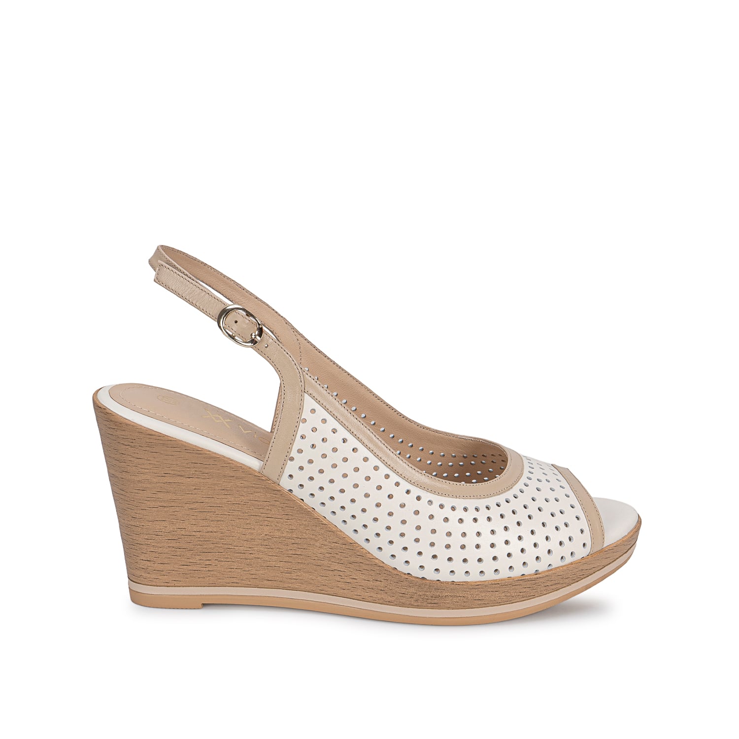 SANDALIA PEEP TOE CASUAL LINDA-2702 HUES/PELE VIALE CUERO - 1