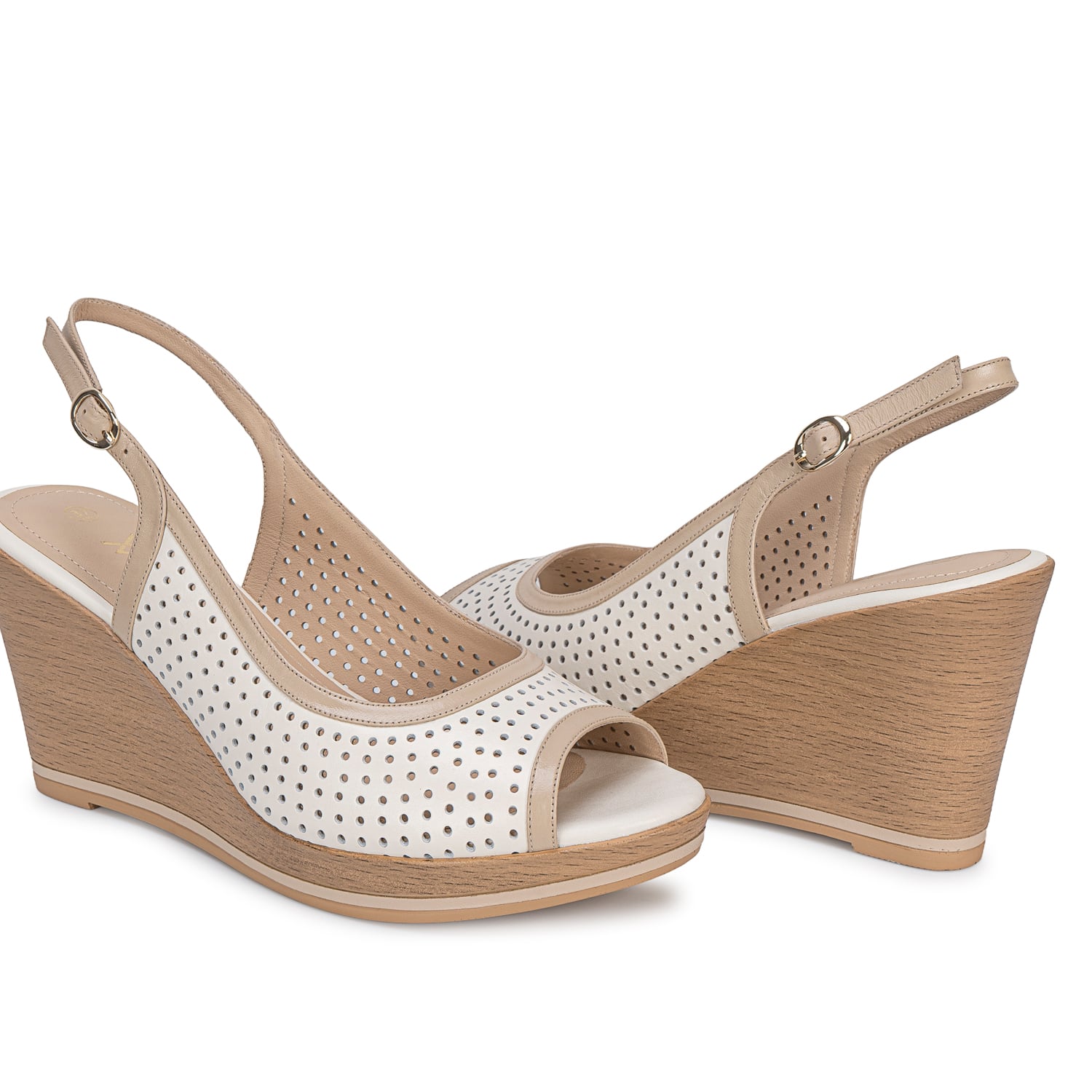 SANDALIA PEEP TOE CASUAL LINDA-2702 HUES/PELE VIALE CUERO - 2