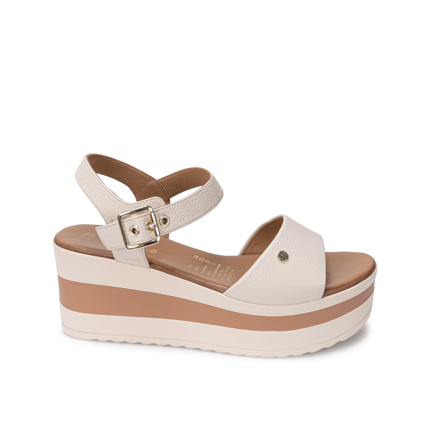 SANDALIA D'ORSAY CASUAL DAYA-2707 VAINILLA VIALE CUERO - 1