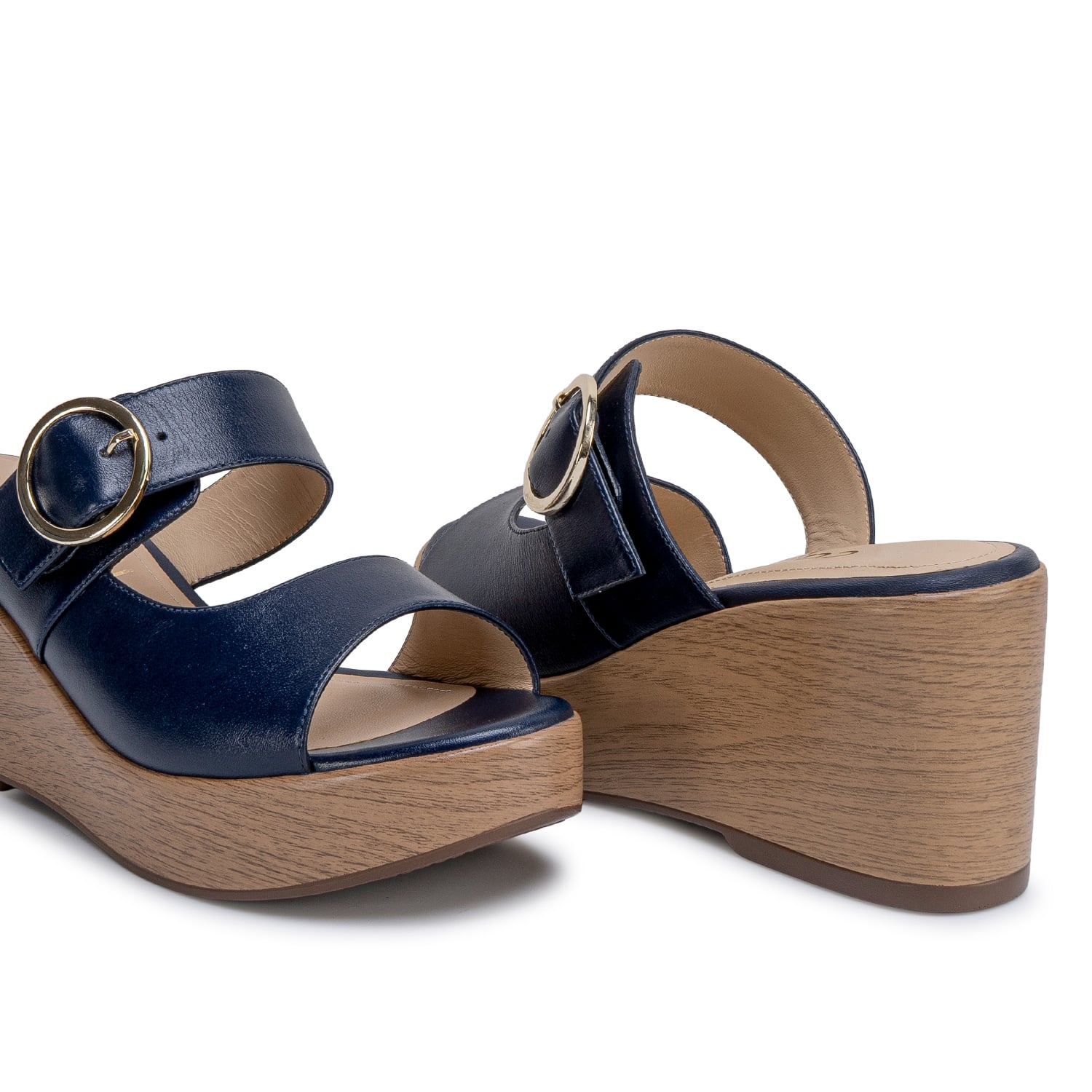 SANDALIA SLIDE CASUAL LINDA-2713 PATRIO/BL VIALE CUERO - 2
