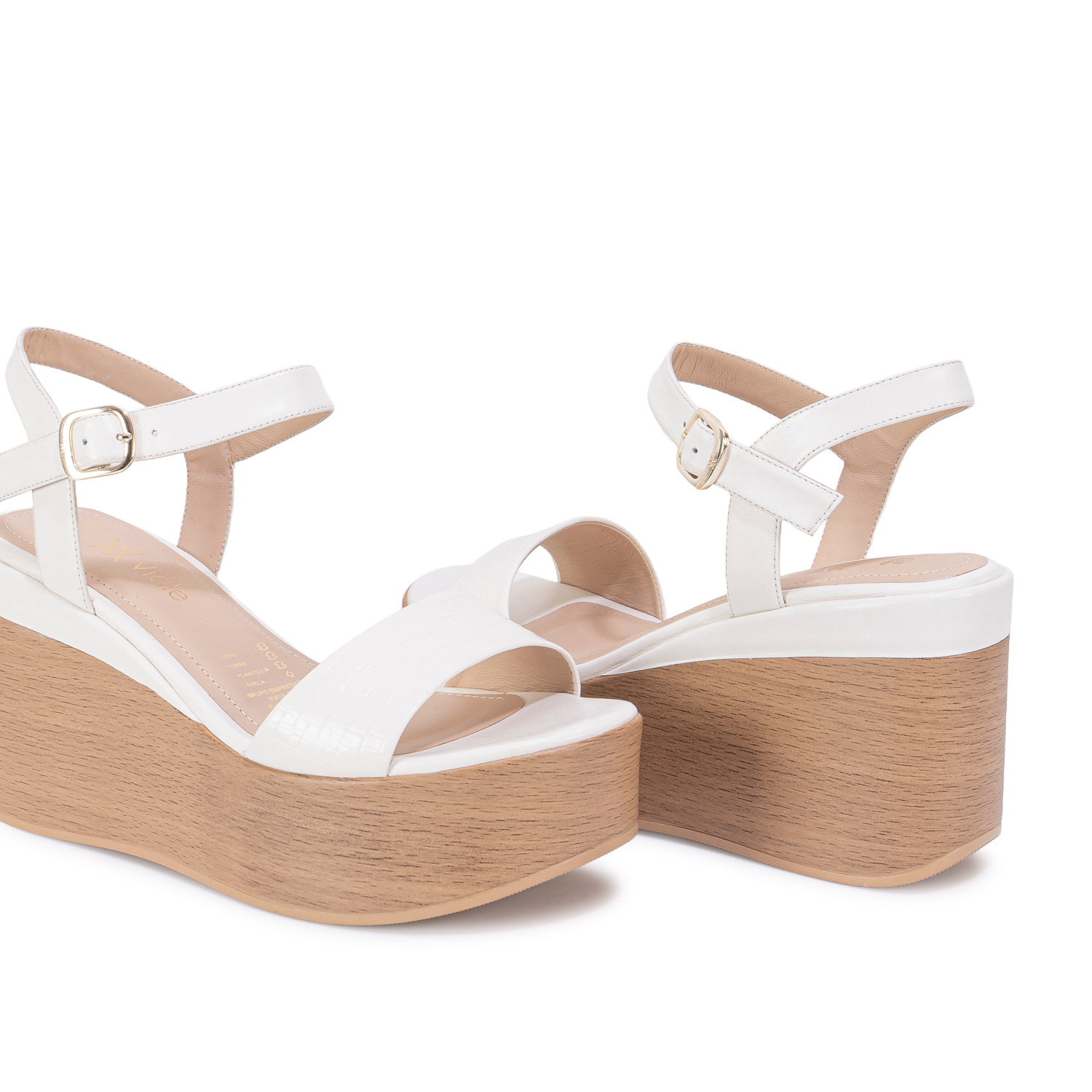 SANDALIA CASUAL LINDA-2705 BLANCO SOF VIALE CUERO - 2