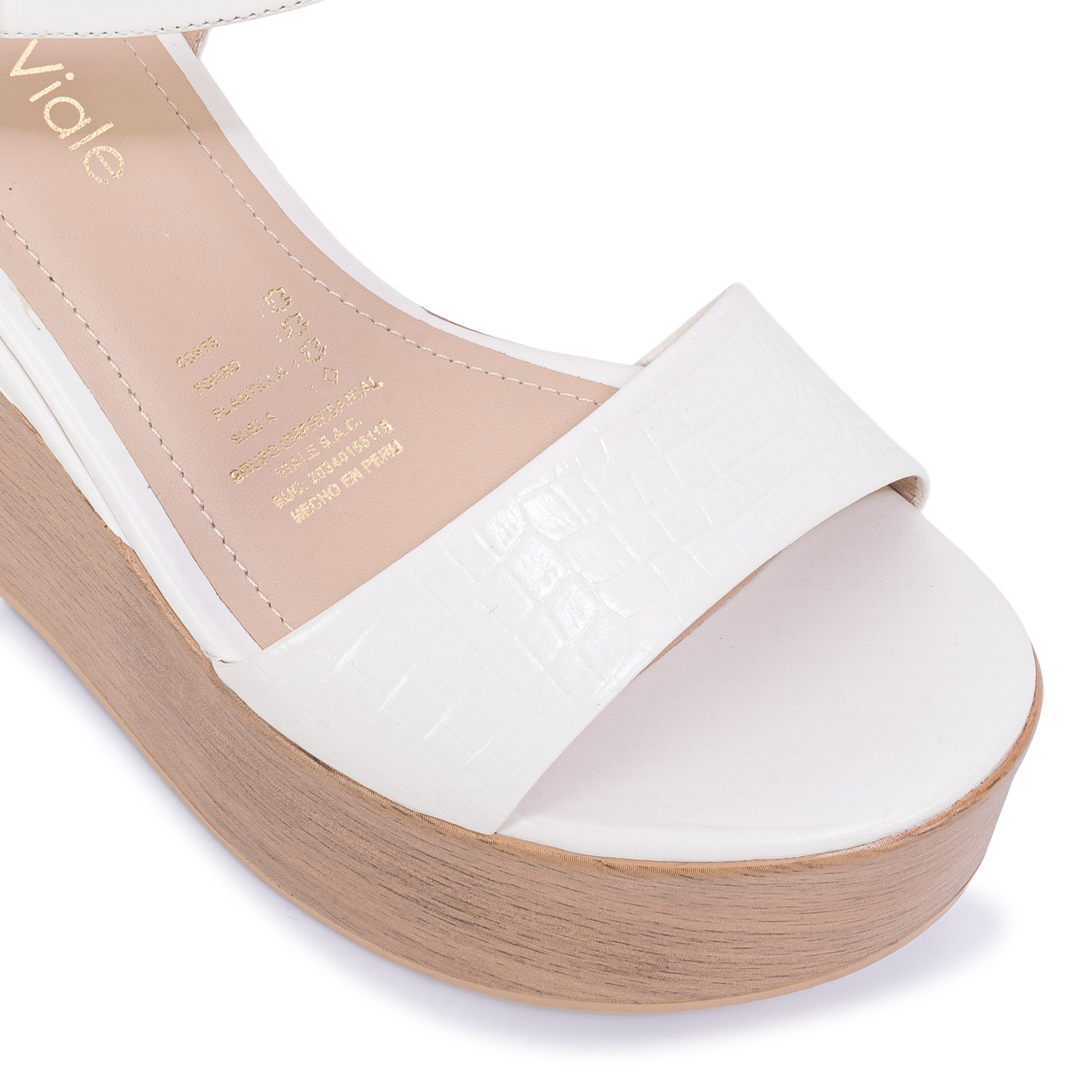 SANDALIA CASUAL LINDA-2705 BLANCO SOF VIALE CUERO - 3