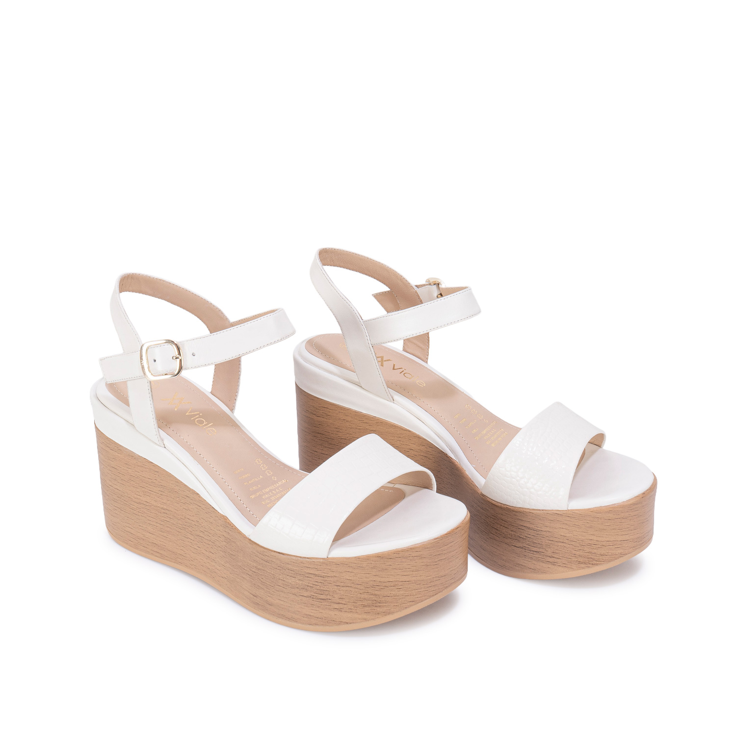 SANDALIA CASUAL LINDA-2705 BLANCO SOF VIALE CUERO - 4