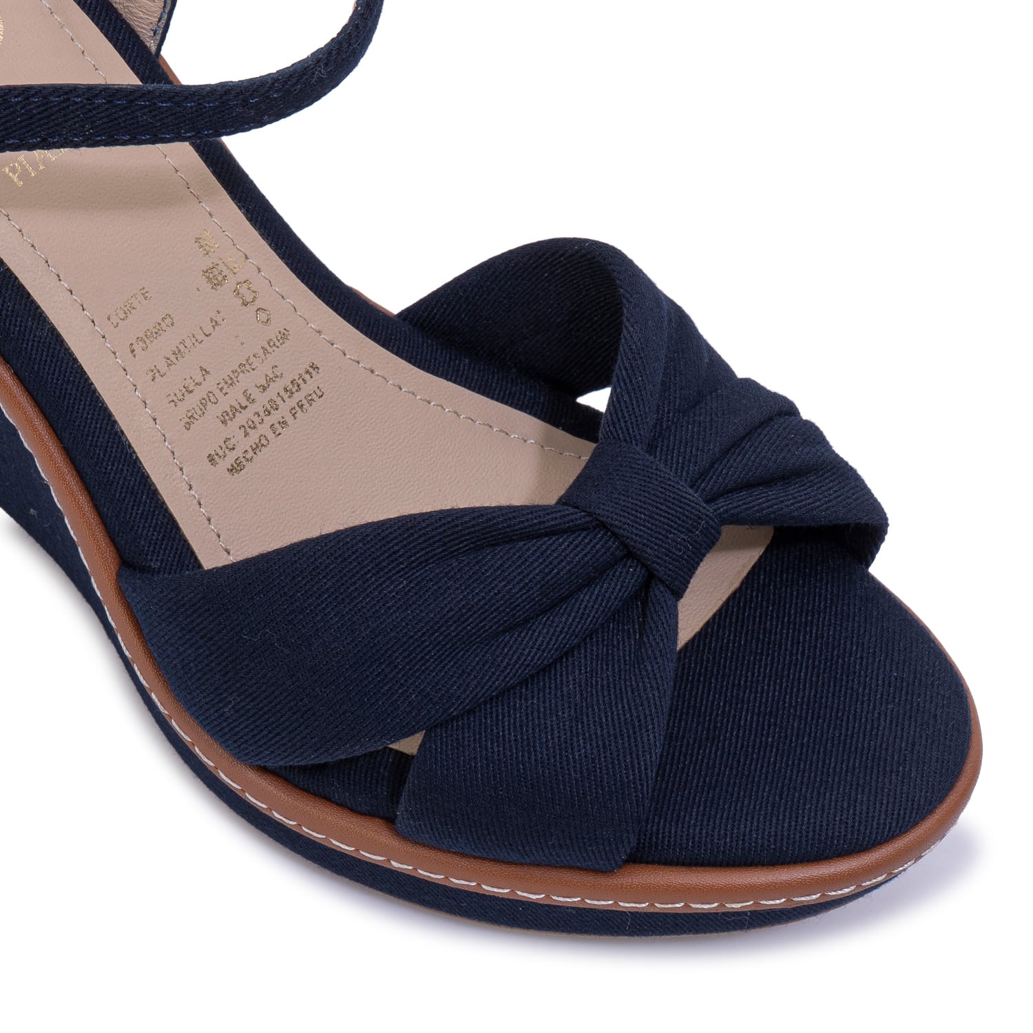 SANDALIA D'ORSAY CASUAL WAL-2712 AZUL PIAZZA - 3