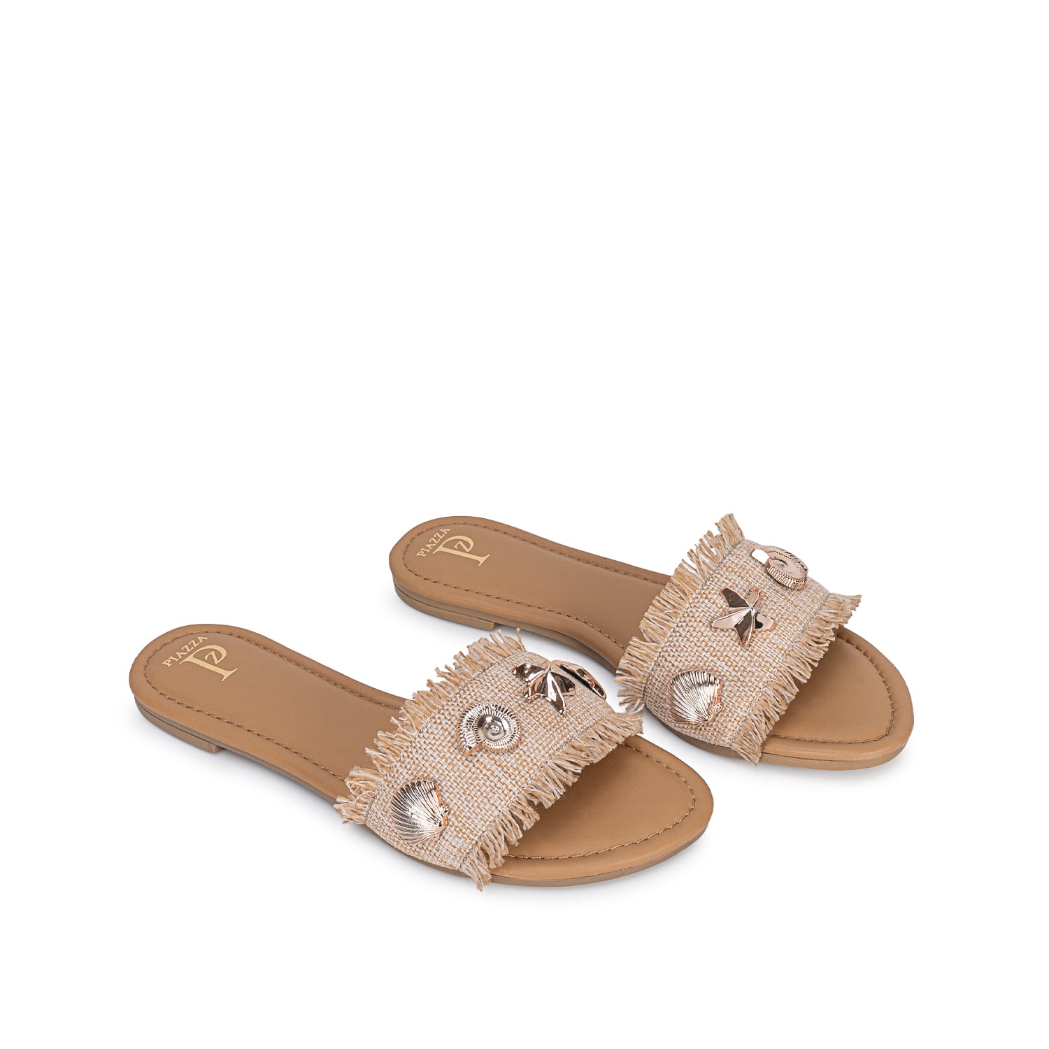 SANDALIA SLIDE CASUAL CESI-2707 BEIGE PIAZZA - 4