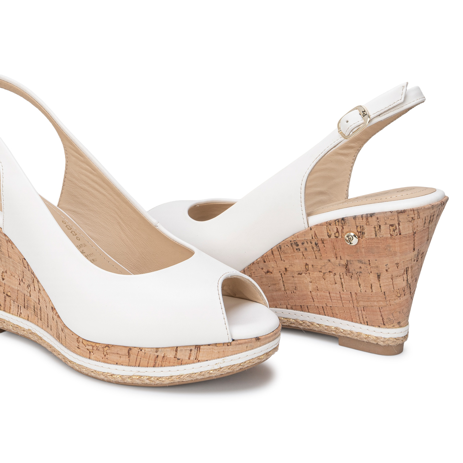 SANDALIA PEEP TOE CASUAL WAL-2708 BLANCO PIAZZA - 2